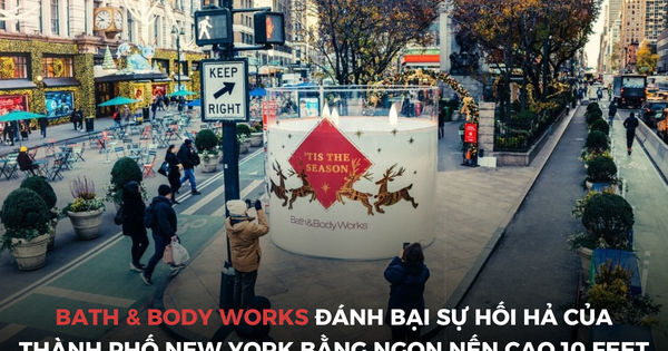 Bath & Body Works gây ấn tượng lớn tại New York với ngọn nến cao 10 feet trong chiến dịch độc đáo