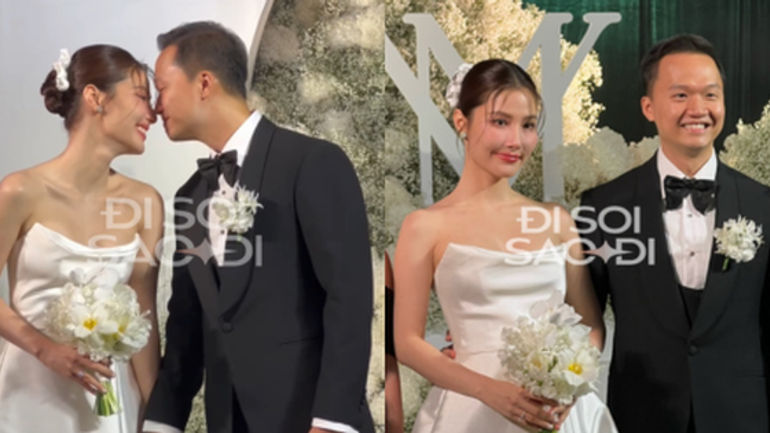 Đám cưới Diễm My 9x: Cô dâu đẹp rực rỡ khoe váy trắng tinh khôi và khoảnh khắc tình tứ bên chú rể khiến fan phát sốt
