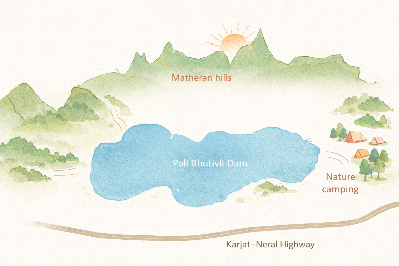 Illustrated Camping Map