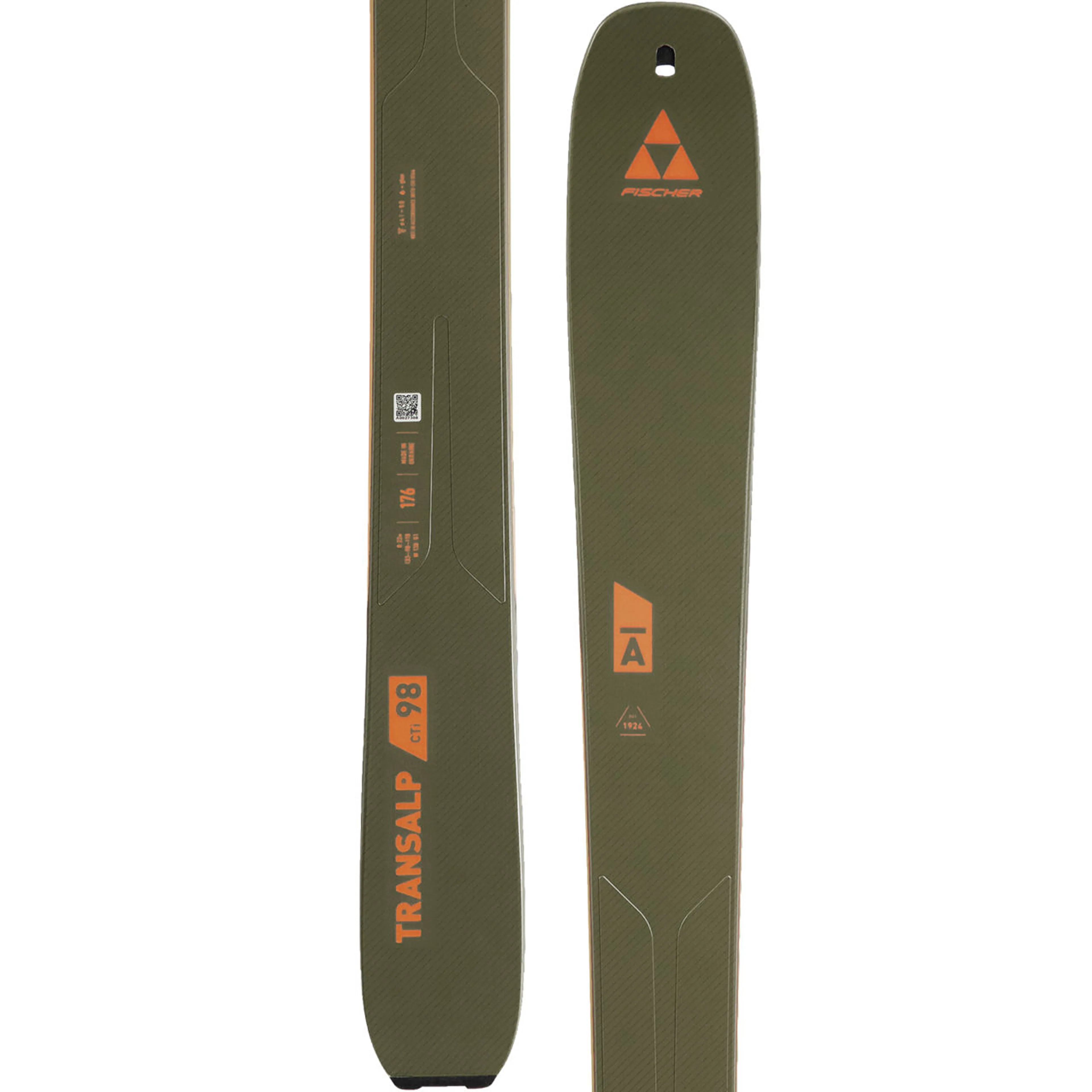 Горные лыжи Fischer Transalp 98 CTI, оливковый, оранжевый