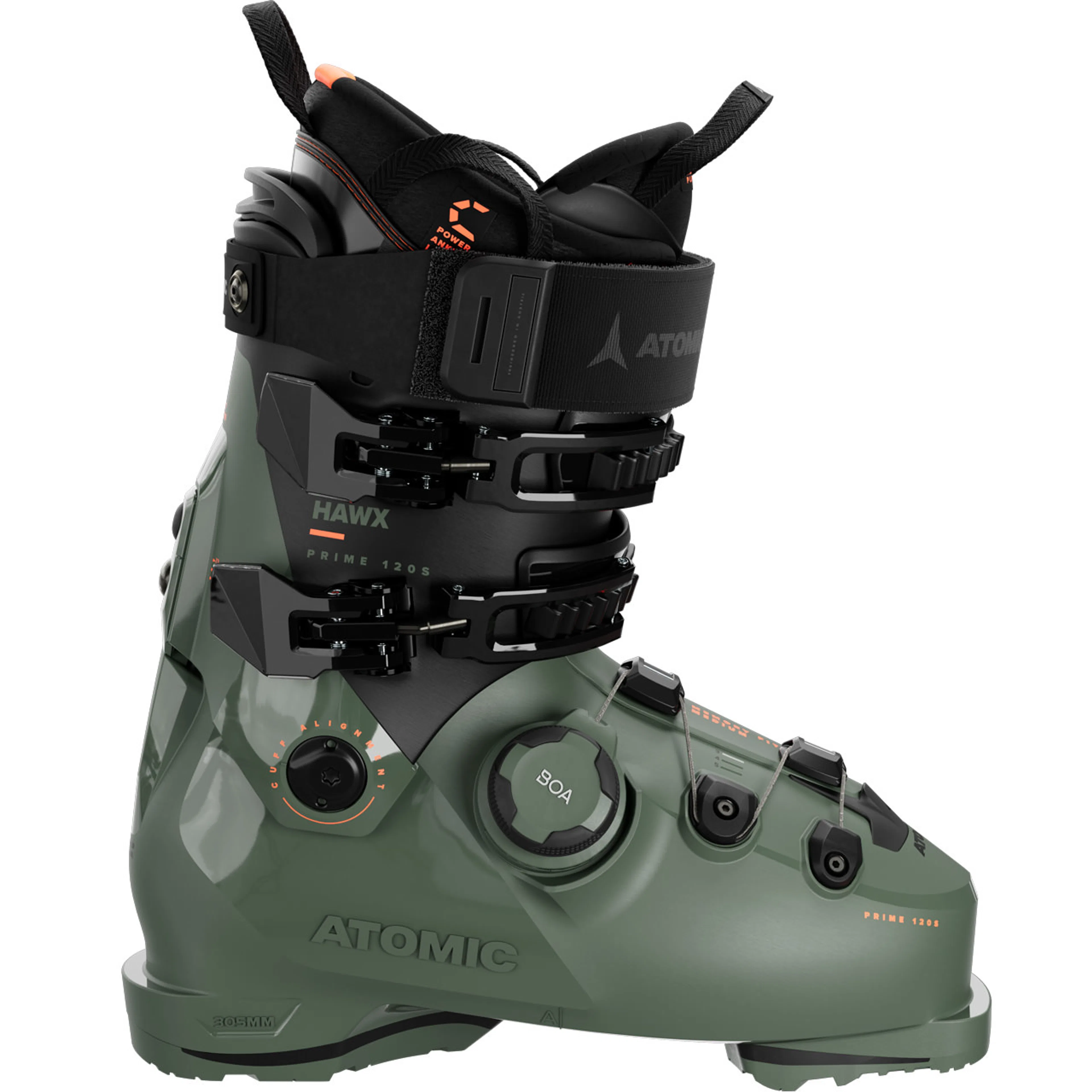 Горнолыжные ботинки Atomic Hawx Prime 120 S BOA GW army, зелёный, чёрный