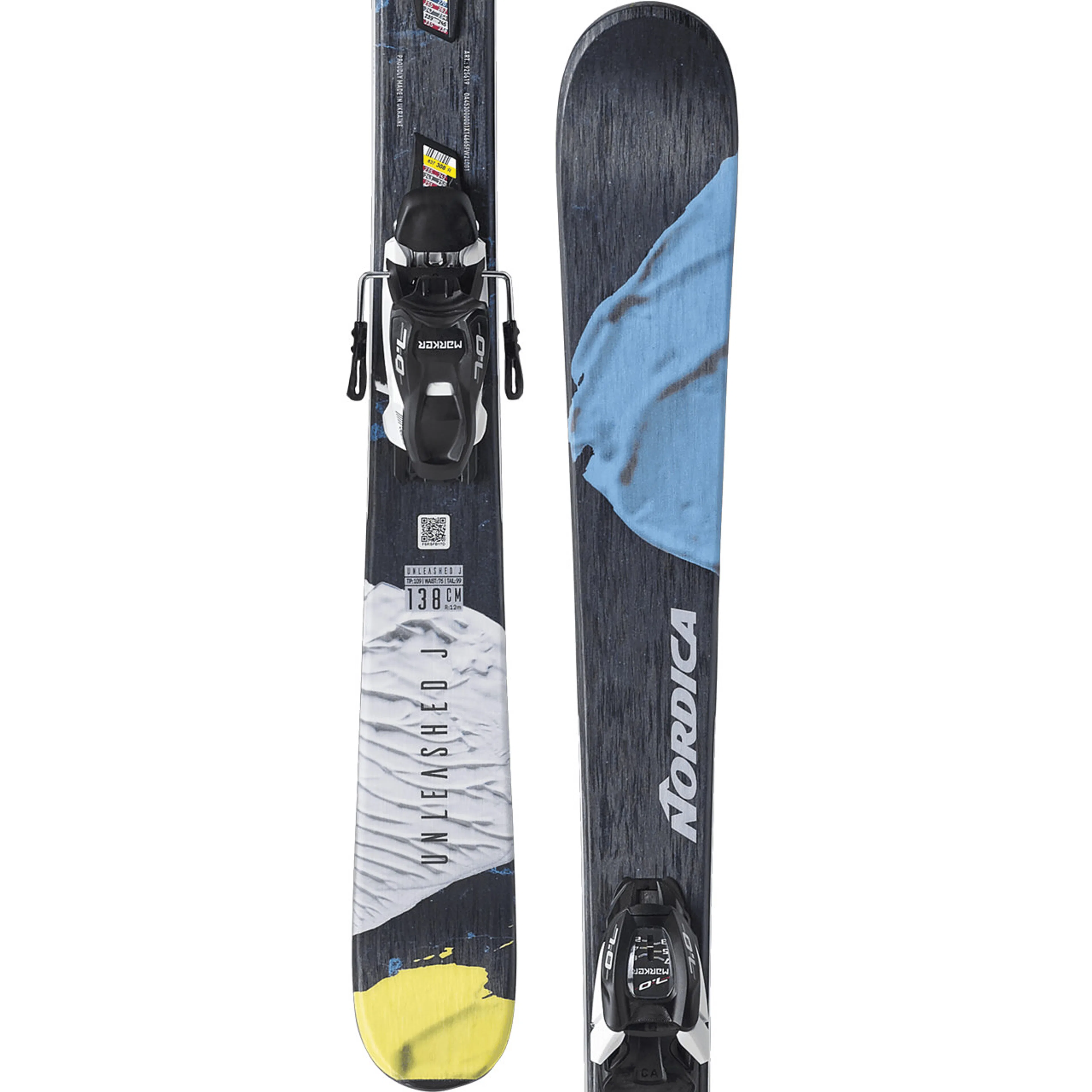 Горные лыжи Nordica Unleashed J FDT + 4.5 GW, детские