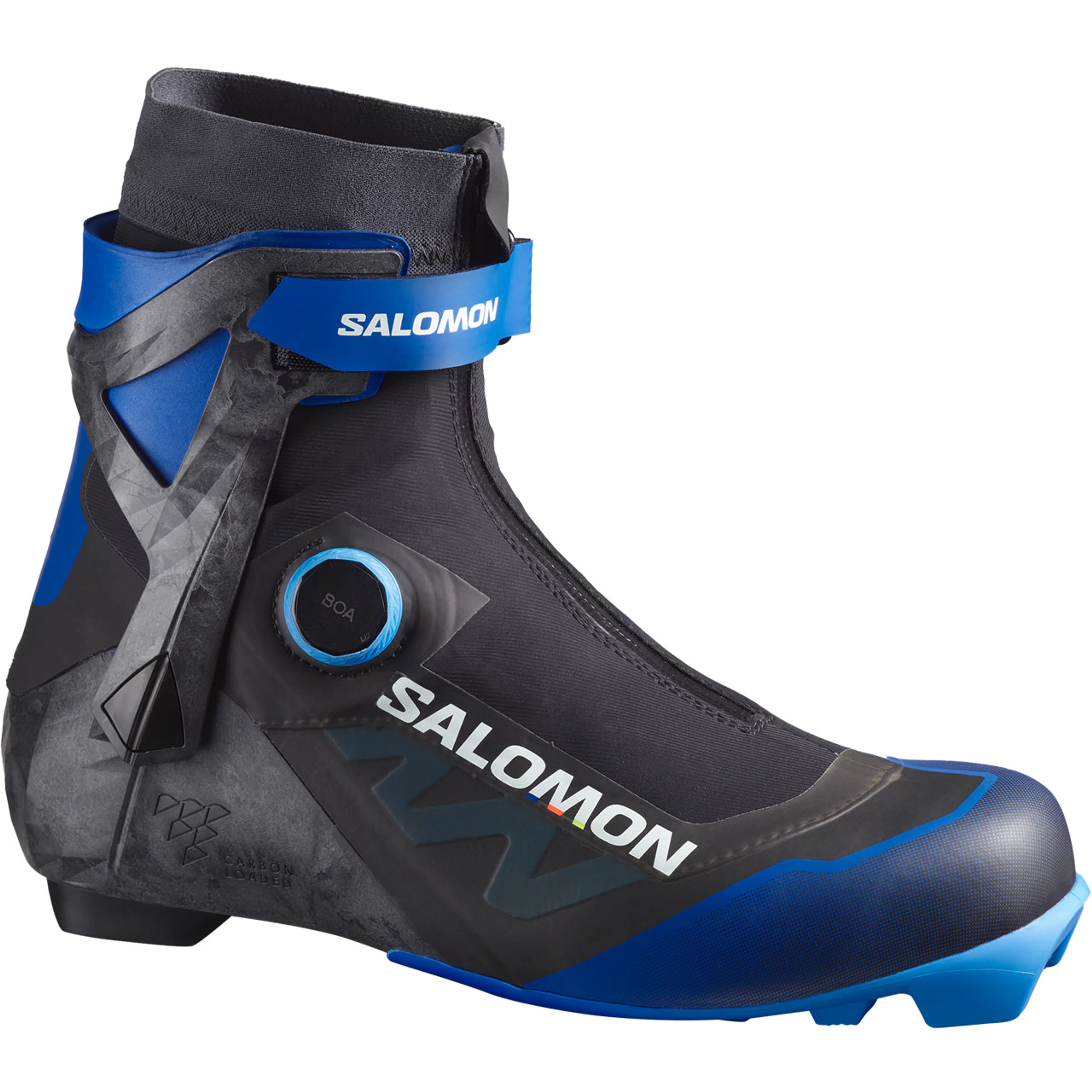 Горнолыжные ботинки Salomon S Race Skate BOA race, чёрный, синий