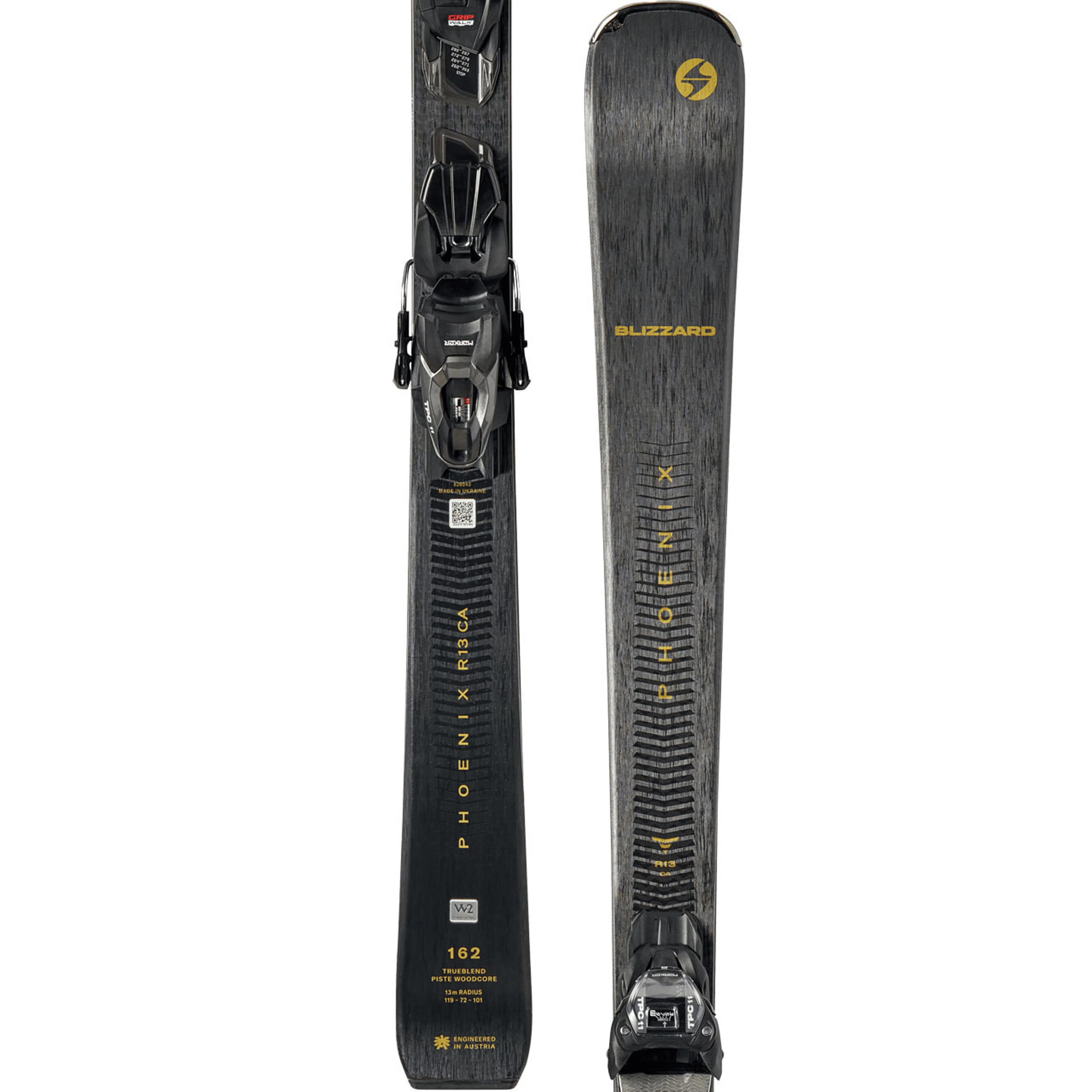 Горные лыжи Blizzard Phoenix R13 CA FDT, чёрный, золотой