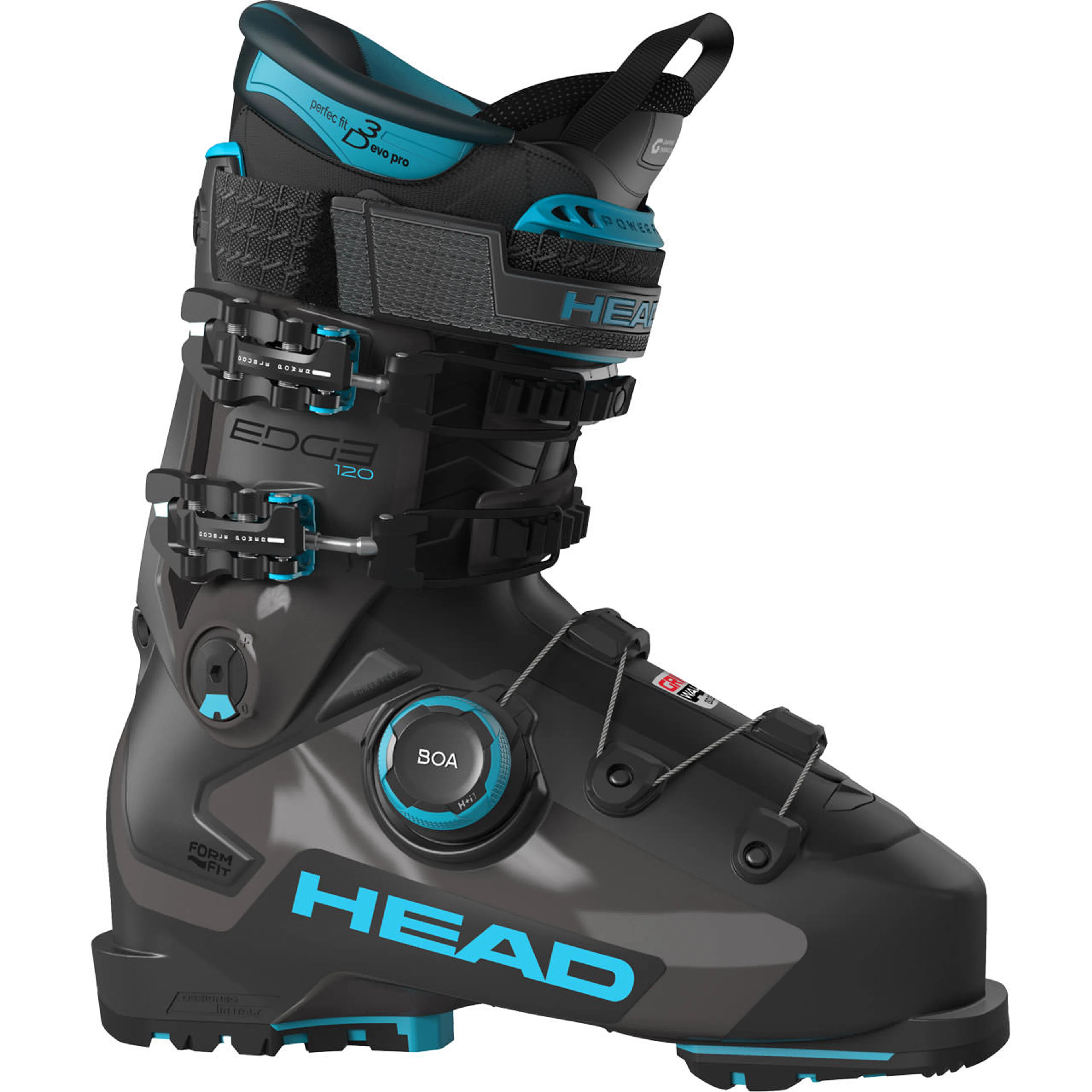 Горнолыжные ботинки Head Edge 120 HV GW BOA speed, антрацит, синий