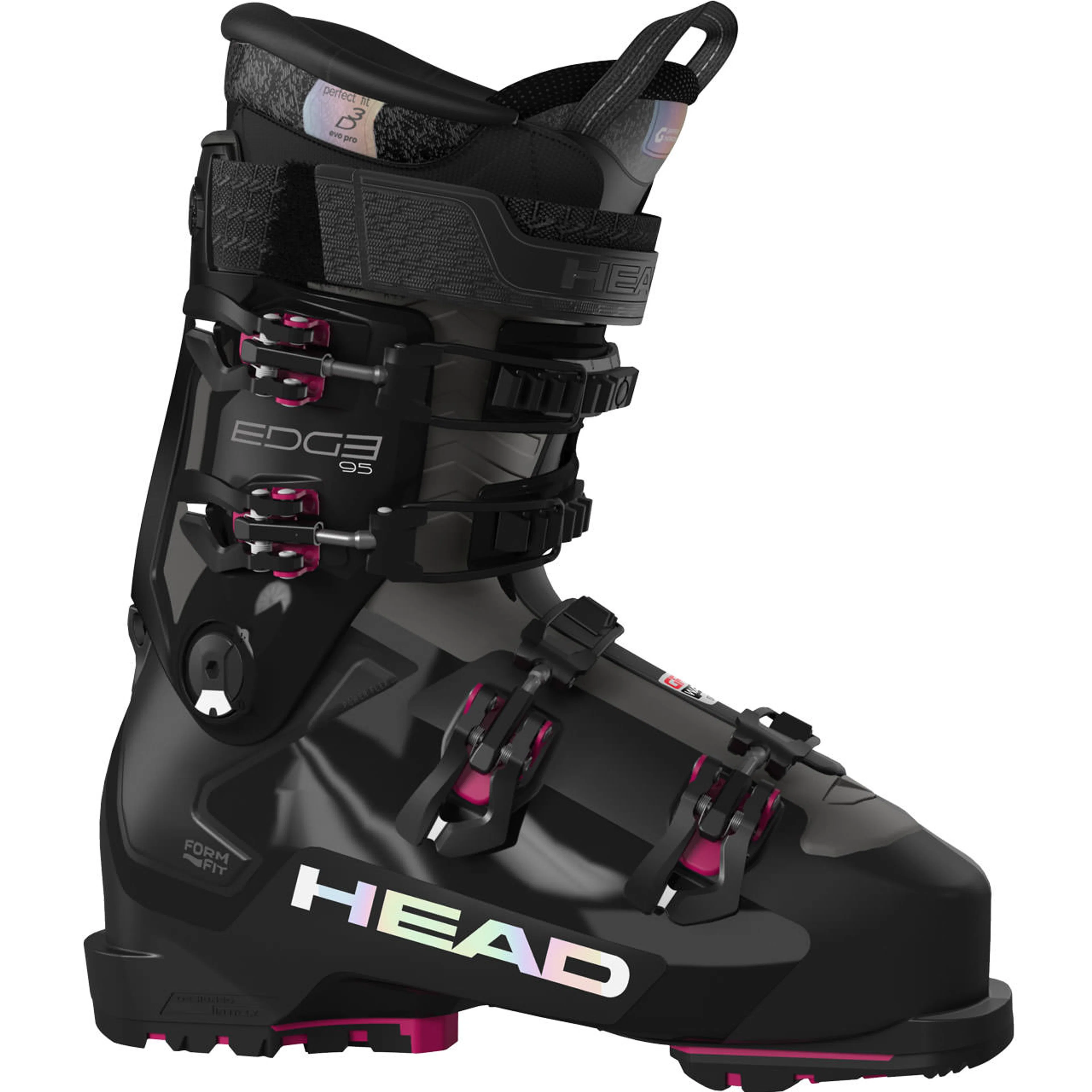 Горнолыжные ботинки Head Edge 95 W HV GW fuchsia, чёрный