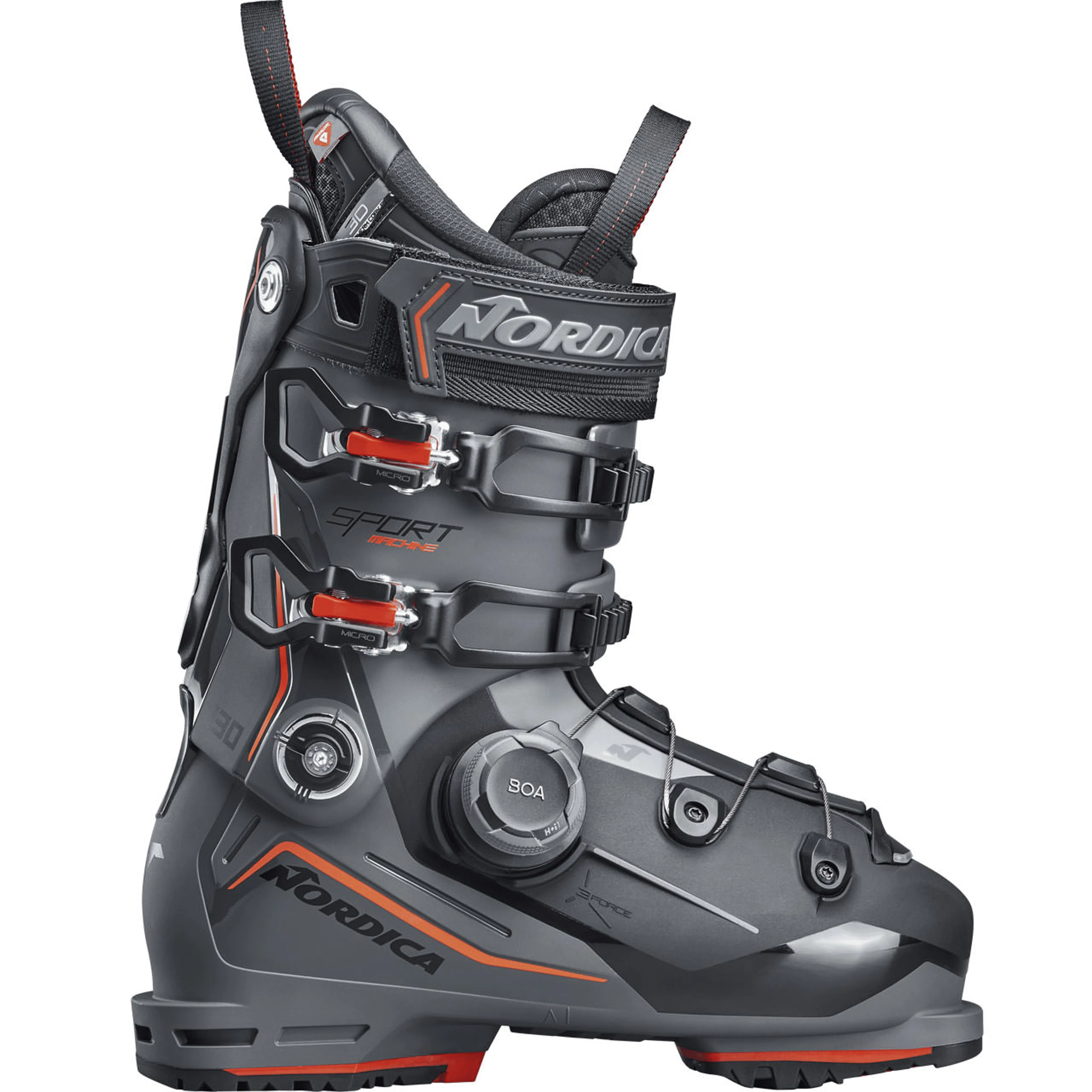 Горнолыжные ботинки Nordica Sportmachine 3 130 BOA GW anthrazit, чёрный, красный