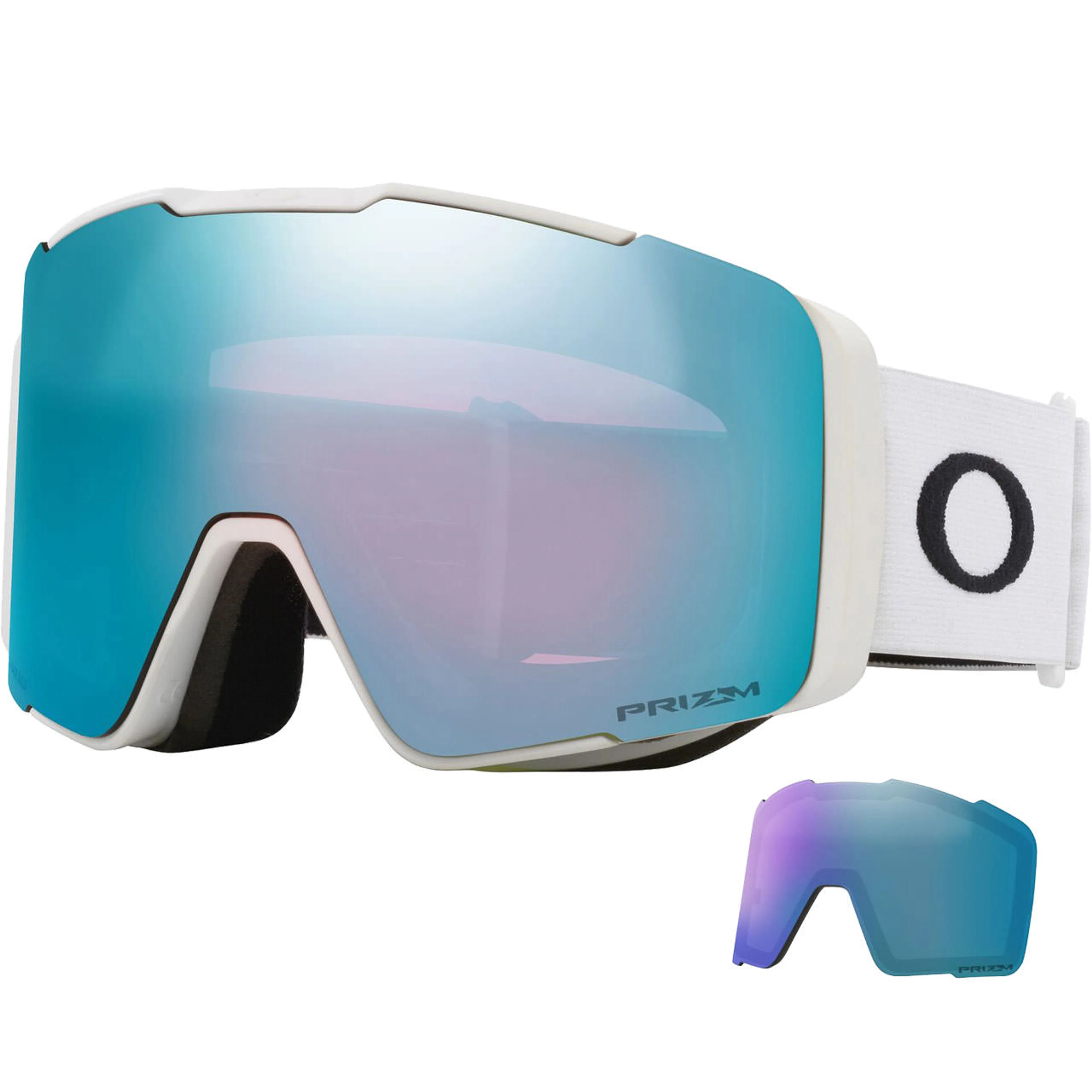 Маска OAKLEY Line Miner Pro L Prizm Sapphire Iridium & Prizm Iced Iridium, матовый, белый