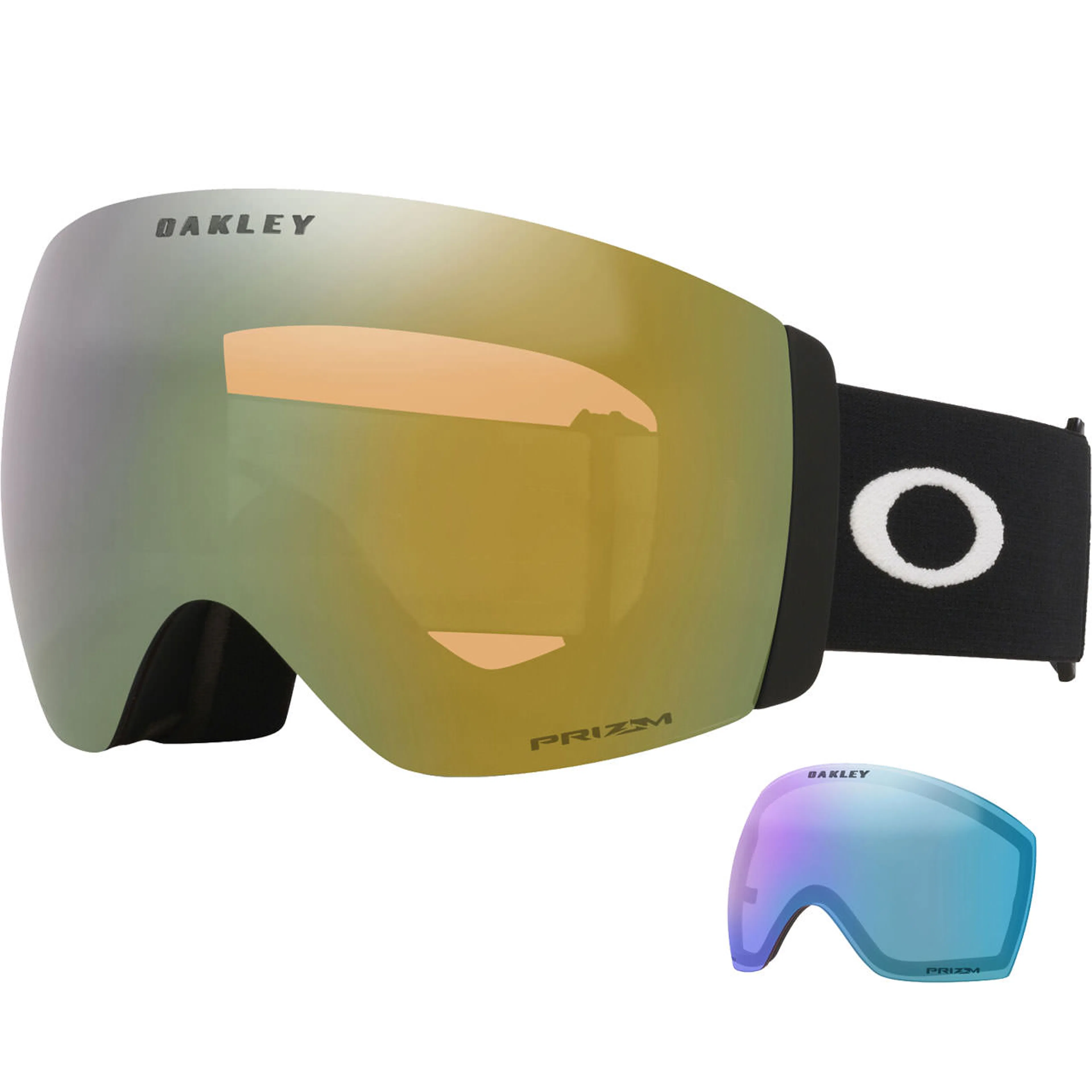 Маска OAKLEY Flight Deck Pro L Prizm Sage Iridium & Prizm Iced Iridium, матовый, чёрный