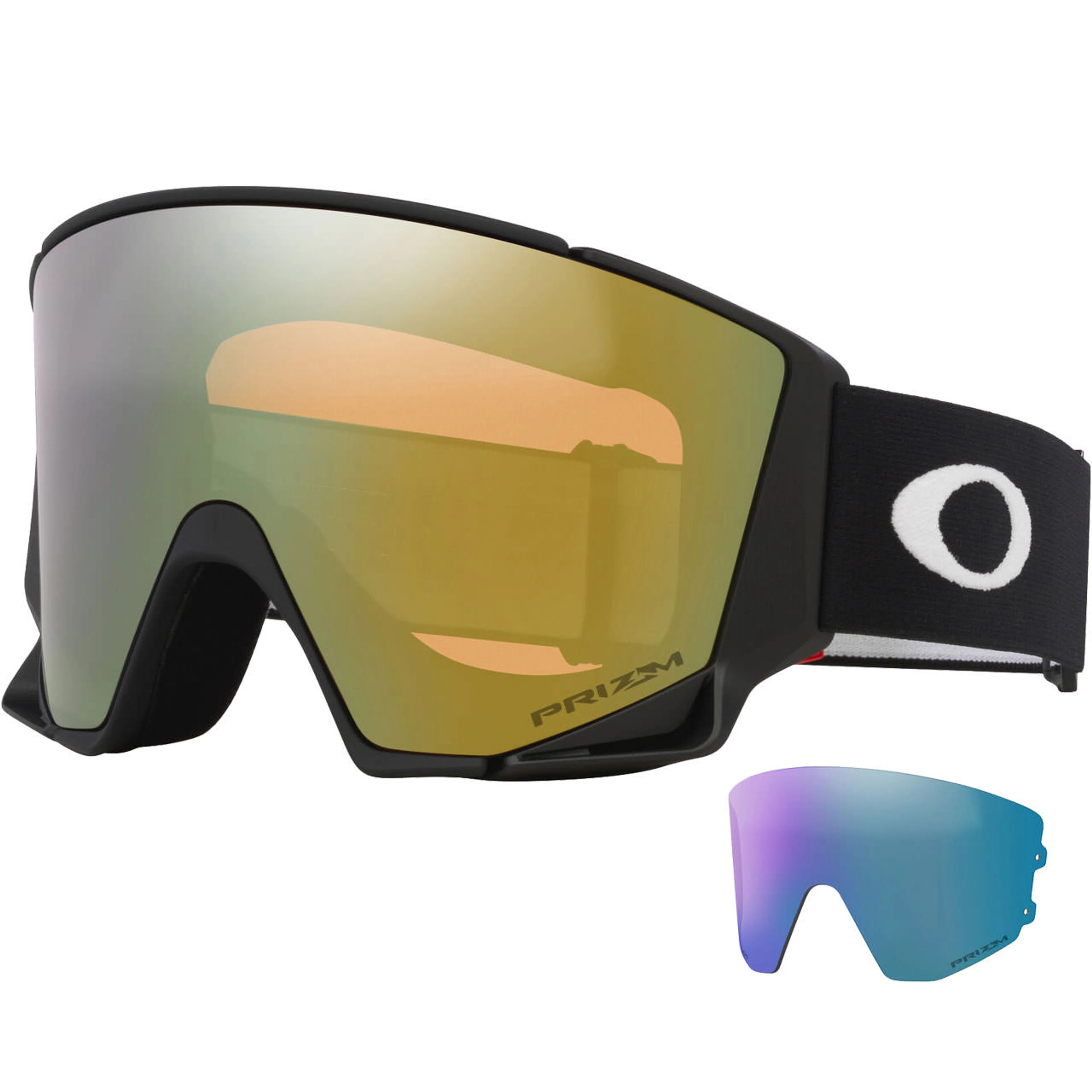 Маска OAKLEY Flow Scape L Prizm Sage Iridium & Prizm Iced Iridium, матовый, чёрный