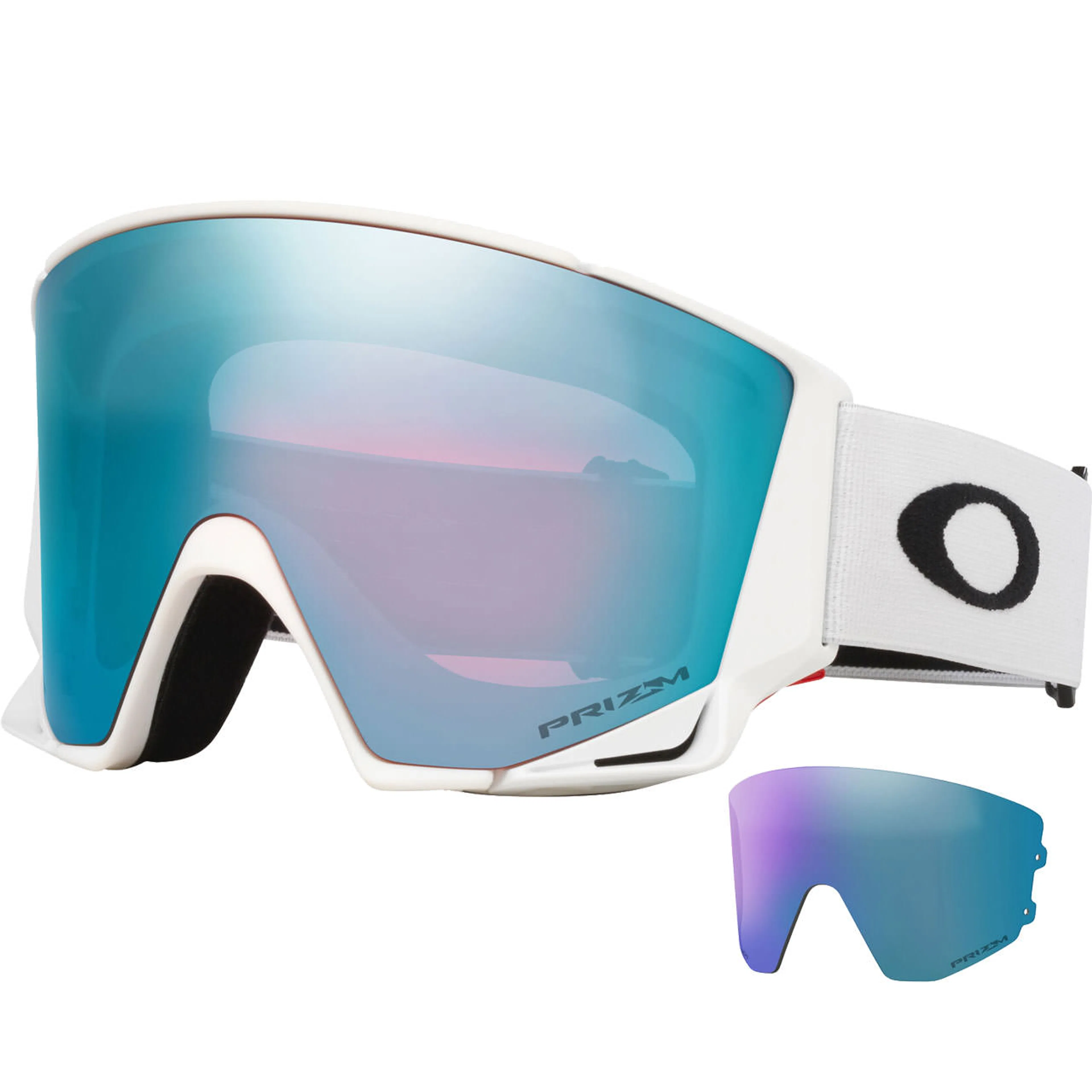 Маска OAKLEY Flow Scape L Prizm Sapphire Iridium & Prizm Iced Iridium, матовый, белый