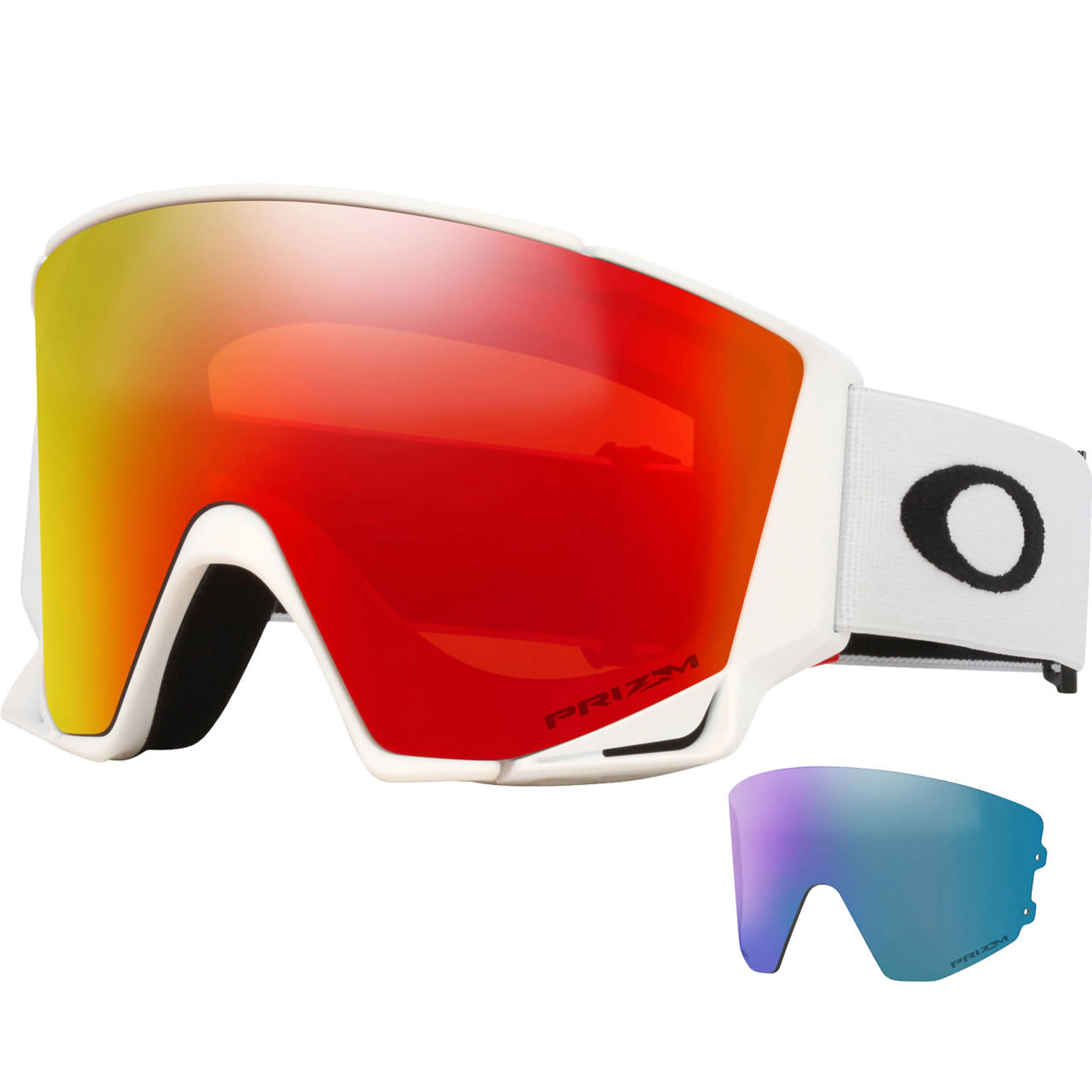 Маска OAKLEY Flow Scape L Prizm Torch Iridium & Prizm Iced Iridium, матовый, белый
