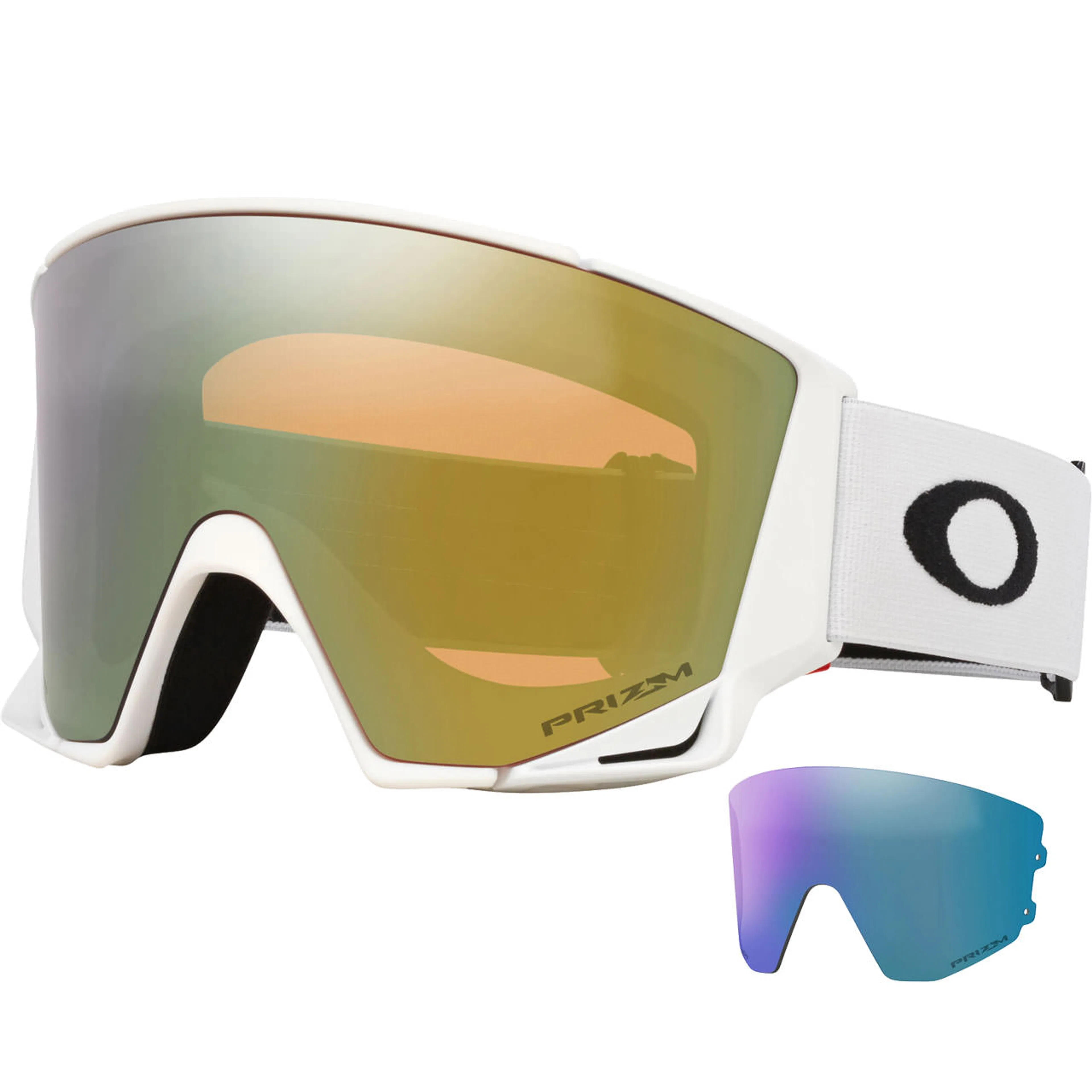 Маска OAKLEY Flow Scape L Prizm Sage Iridium & Prizm Iced Iridium, матовый, белый