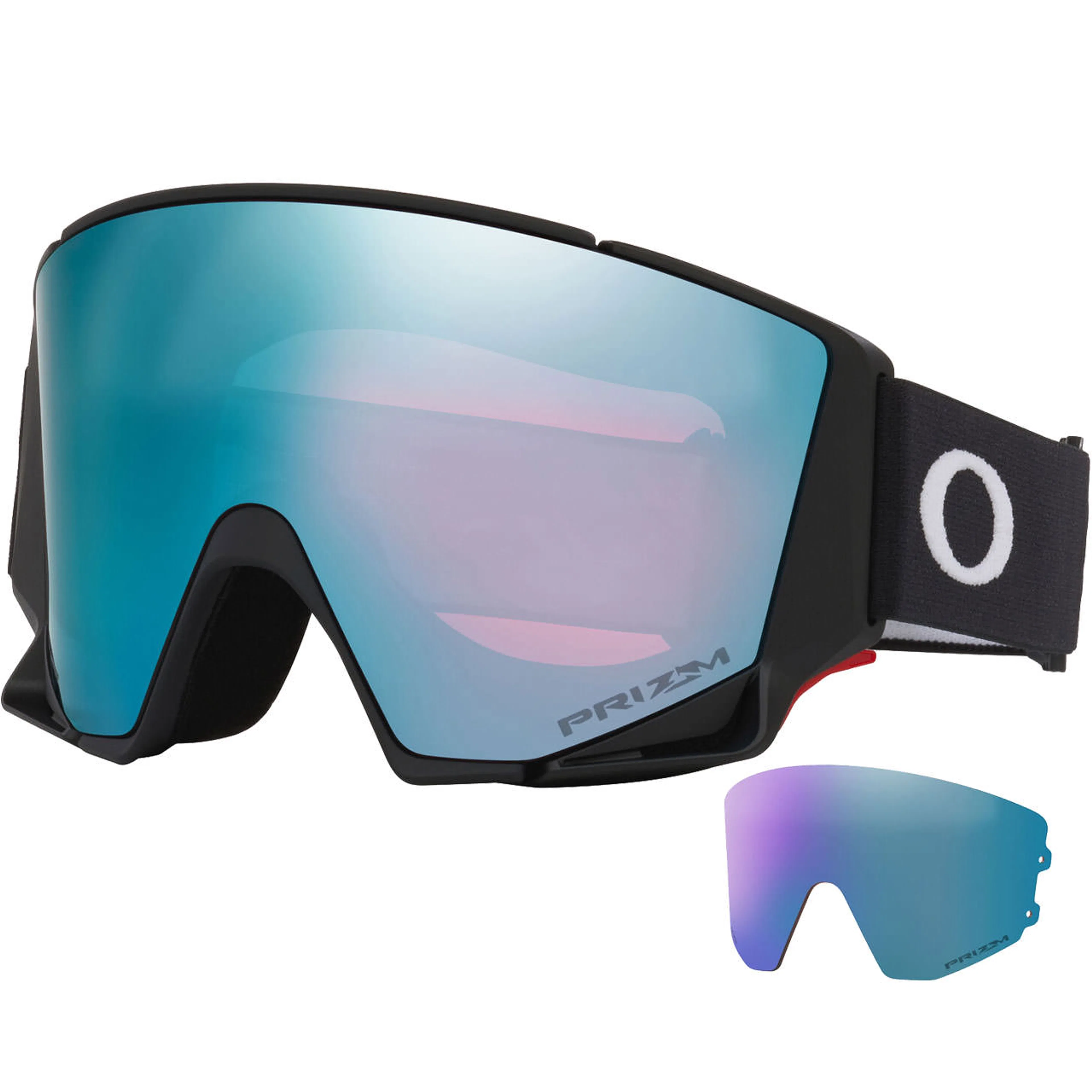 Маска OAKLEY Flow Scape M Prizm Sapphire Iridium & Prizm Iced Iridium, матовый, чёрный