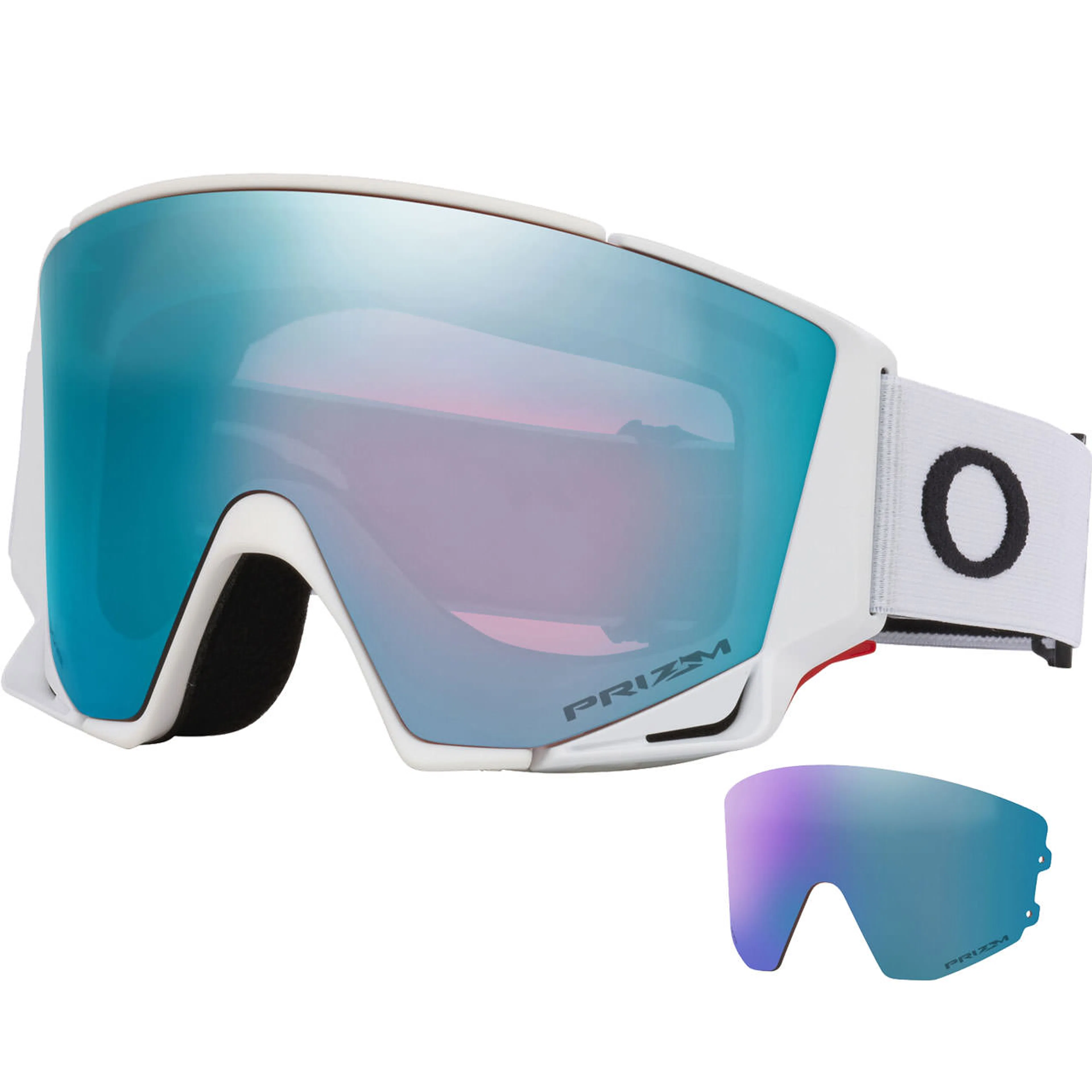 Маска OAKLEY Flow Scape M Prizm Sapphire Iridium & Prizm Iced Iridium, матовый, белый