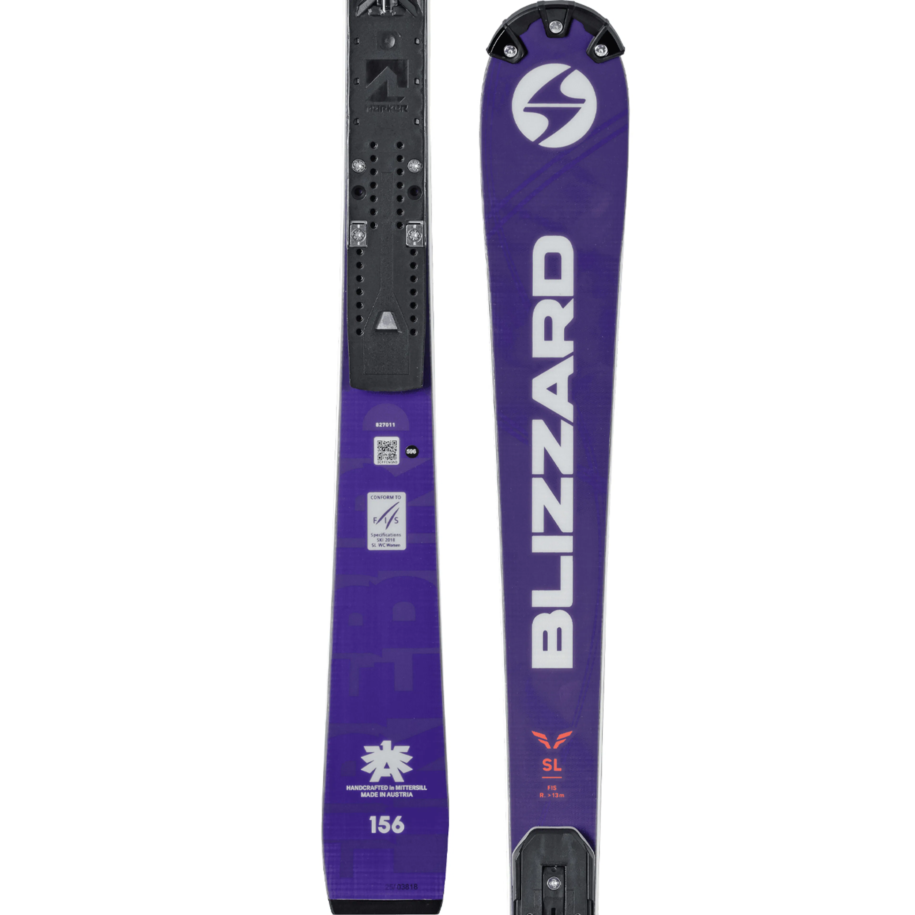 Горные лыжи Blizzard Firebird SL FIS Wmn U16 U14, фиолетовый