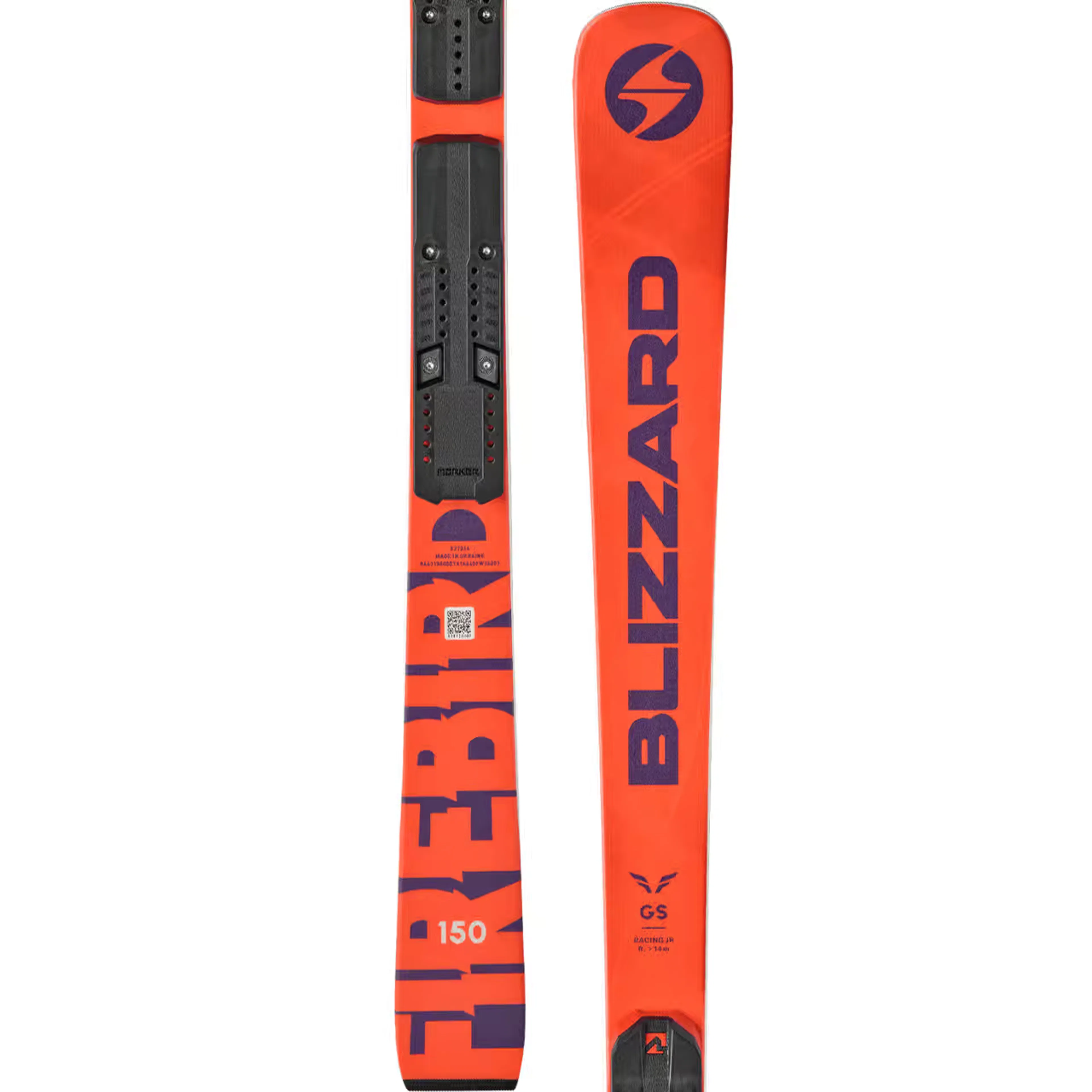 Горные лыжи Blizzard Firebird GS Racing U14 U12 U10 U8, детские, оранжевый