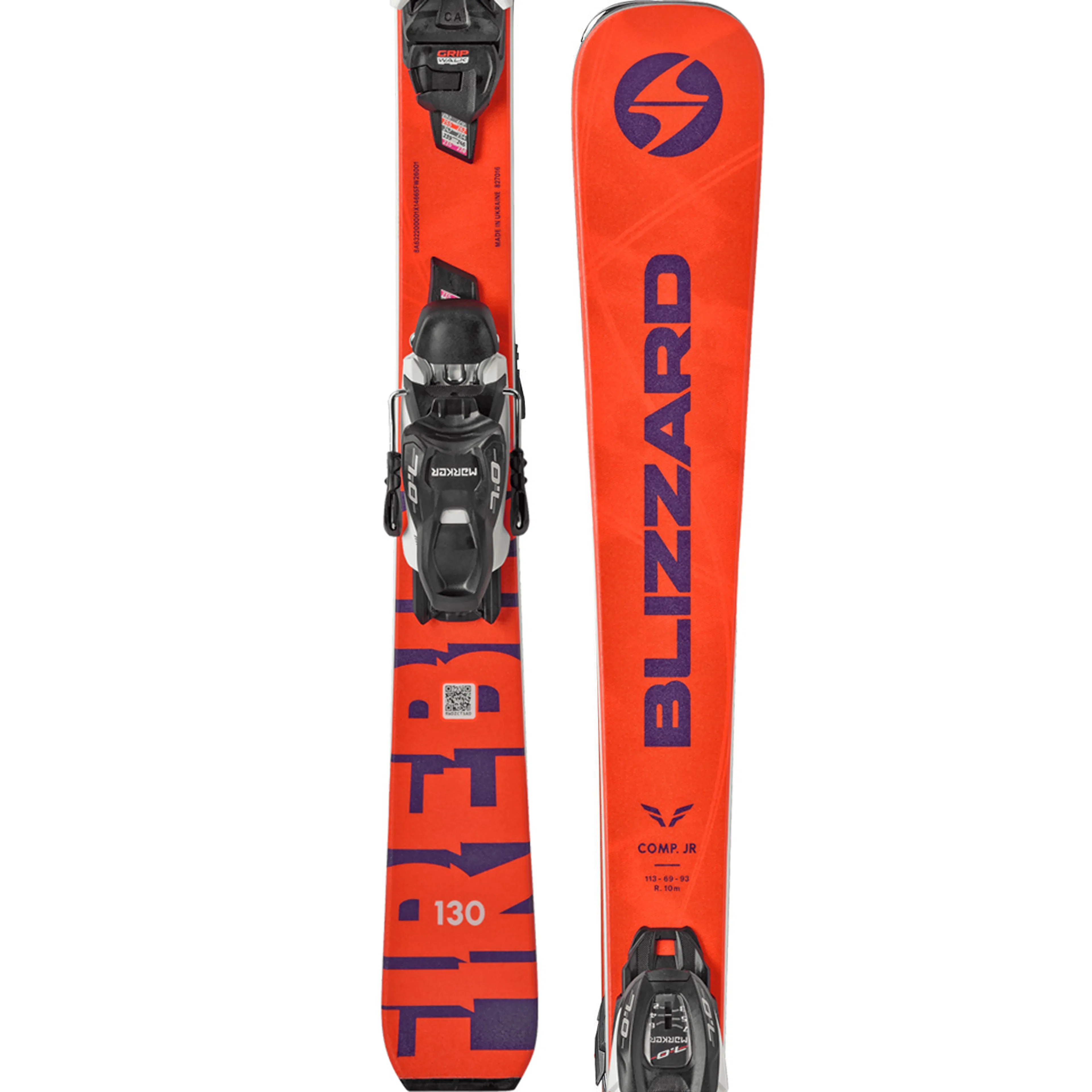 Горные лыжи Blizzard Firebird Comp . FDT 4.5, детские, оранжевый