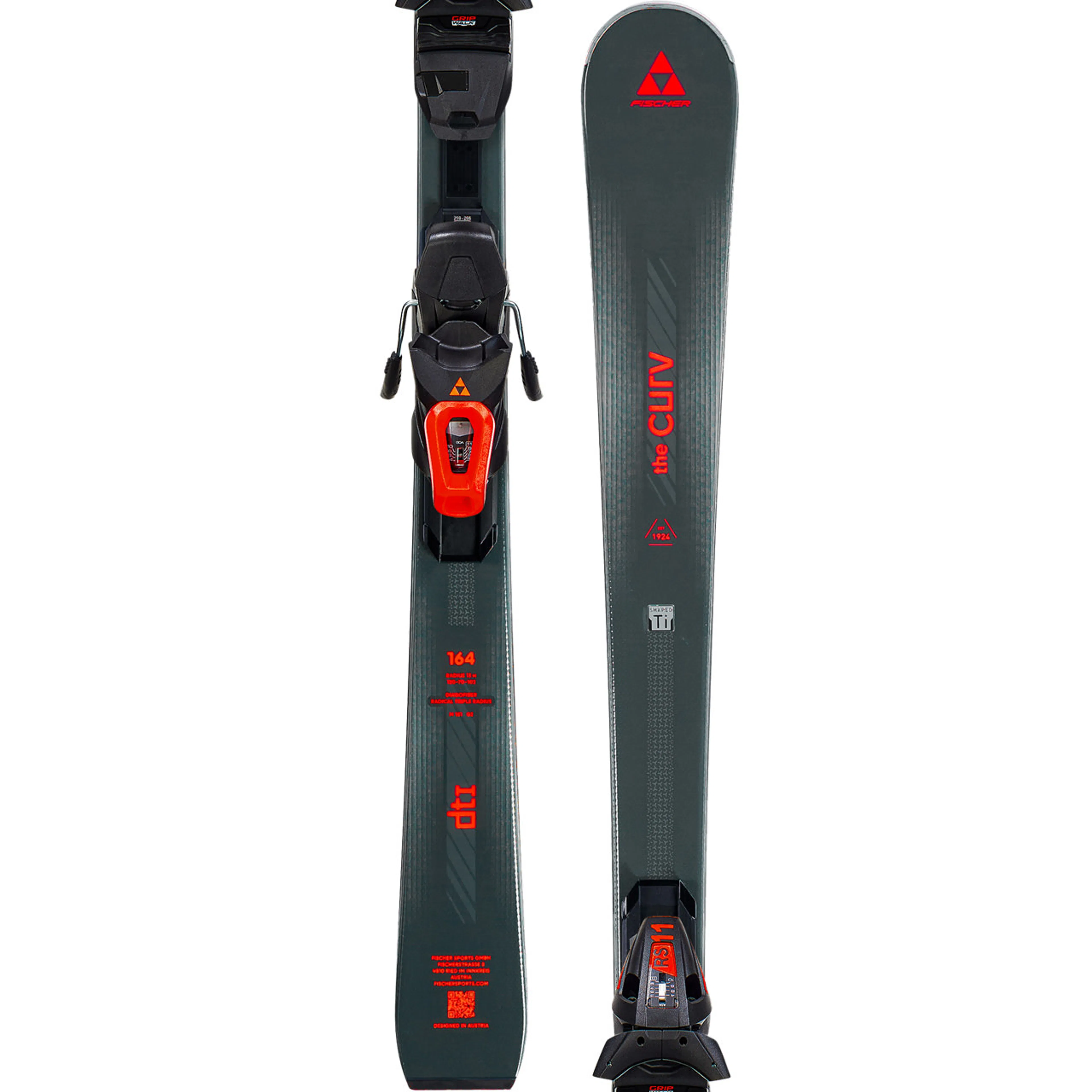 Горные лыжи Fischer The Curv DTI LYT PR, серый, красный