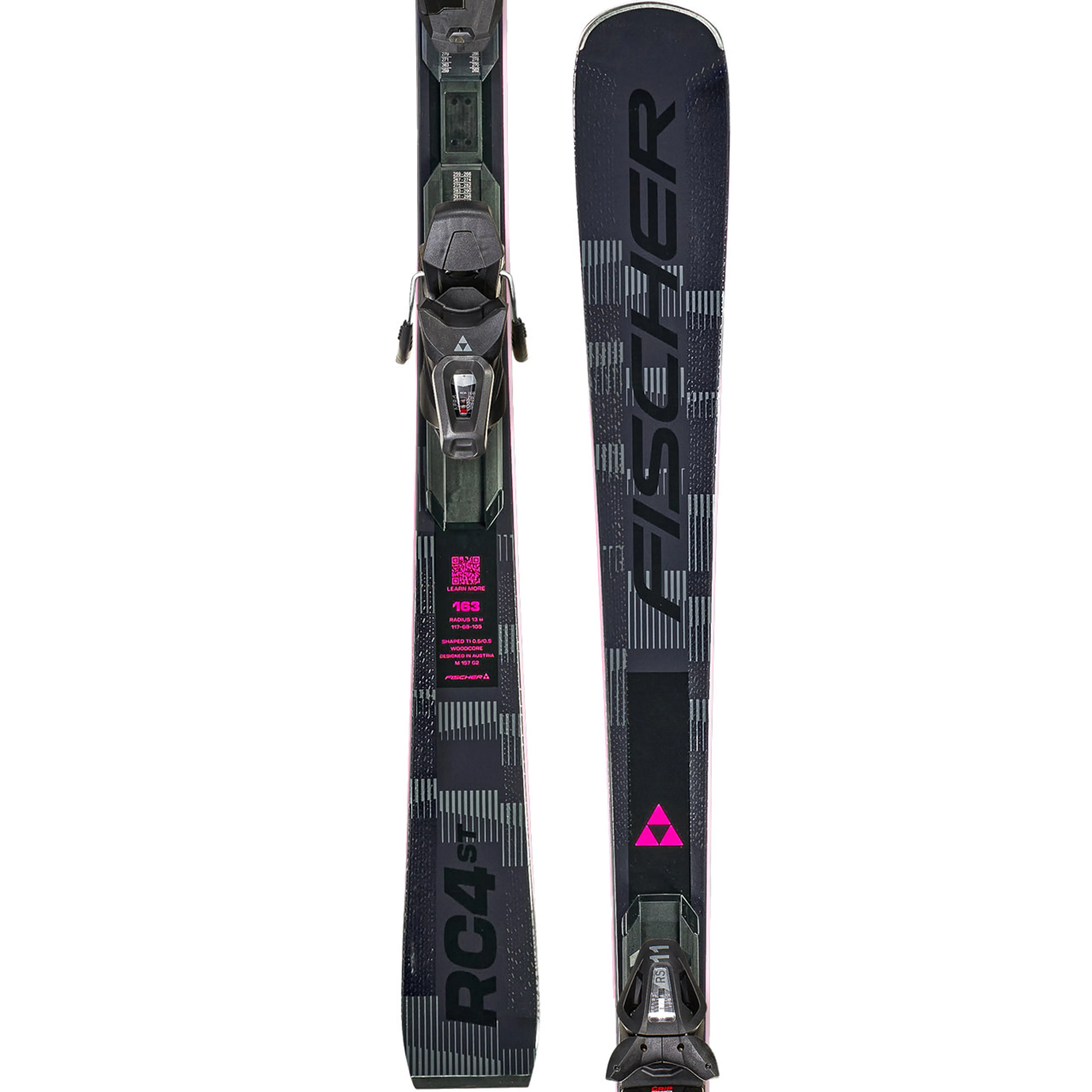 Горные лыжи Fischer RC4 ST LYT PR, антрацит, розовый