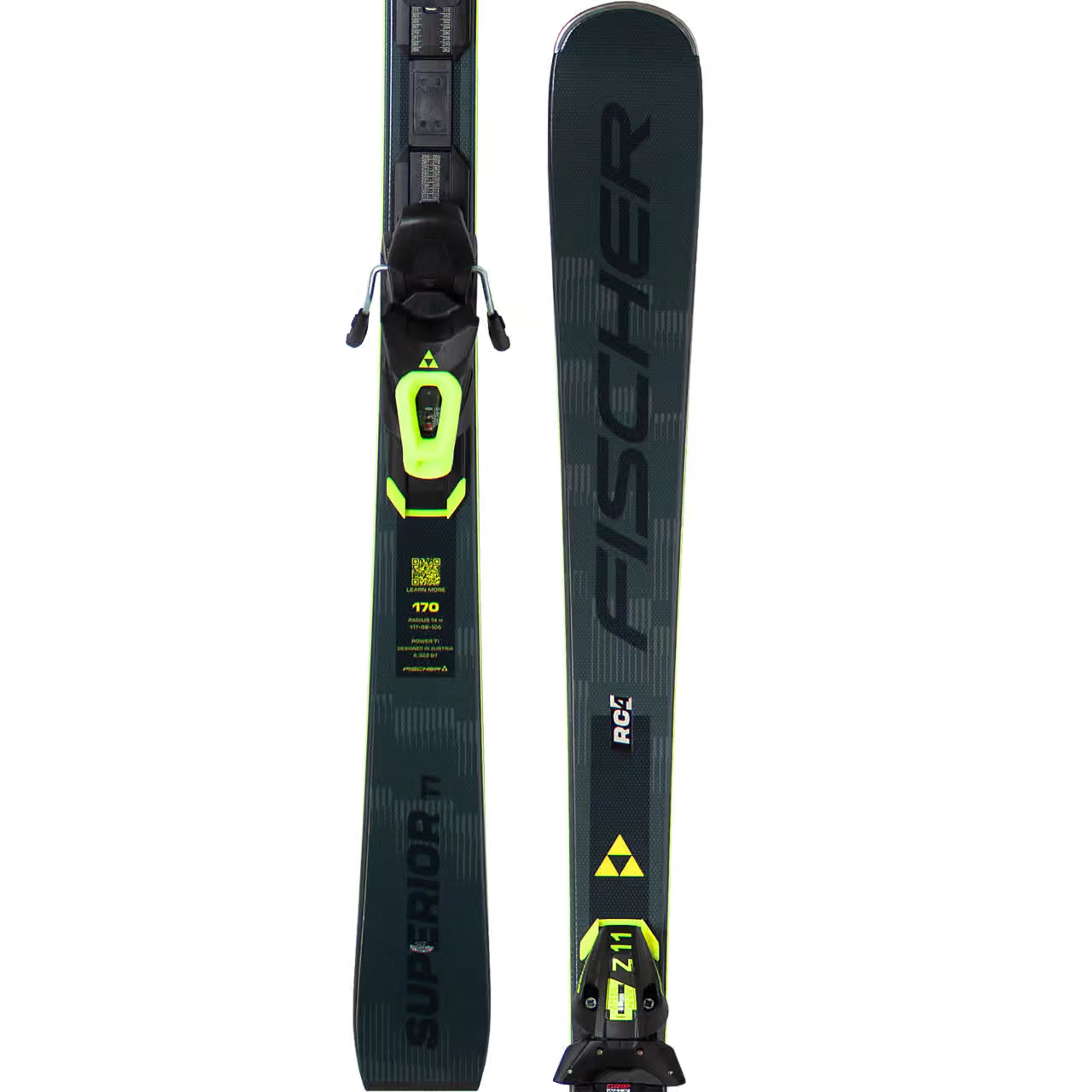 Горные лыжи Fischer RC4 Superior TI PR, серый, чёрный