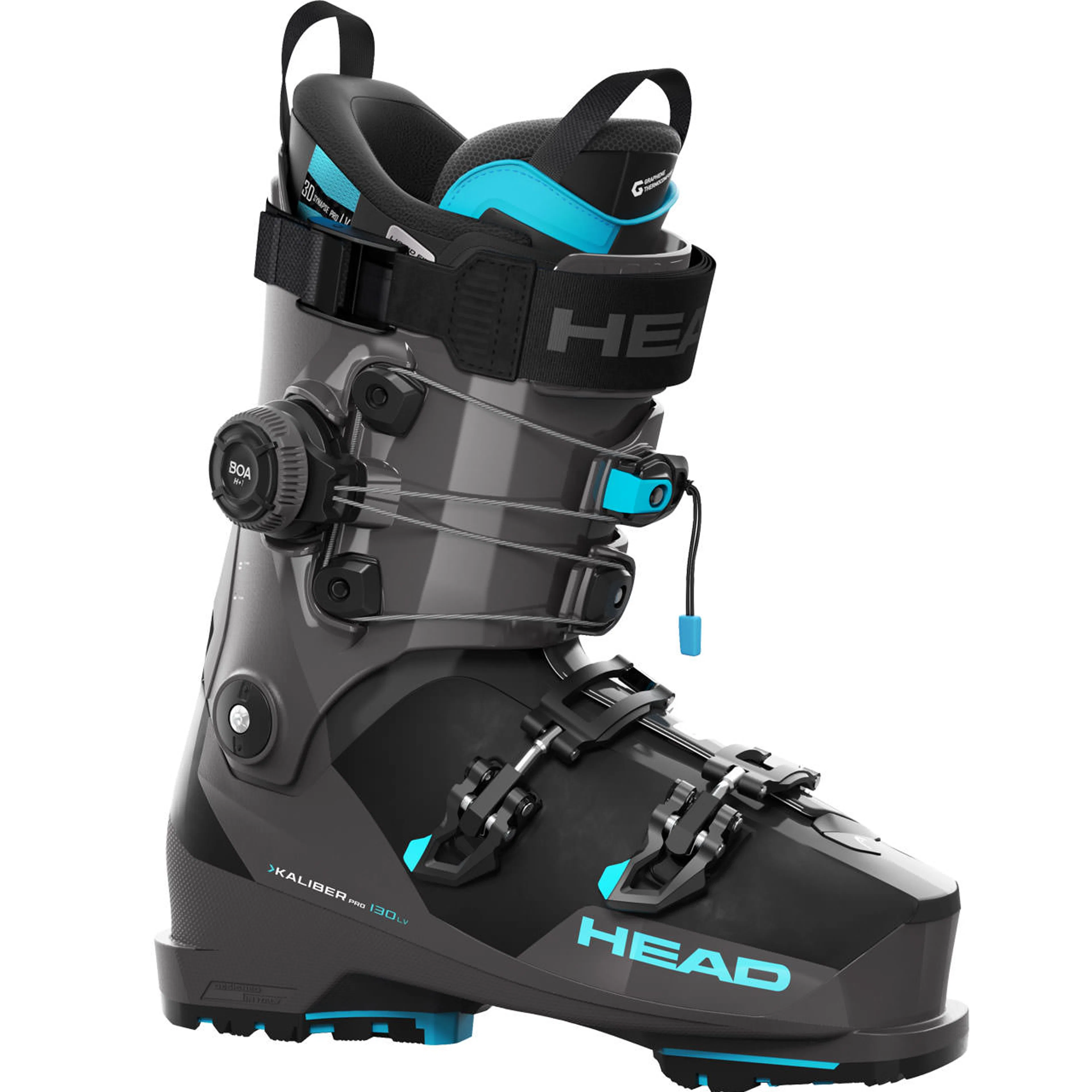 Горнолыжные ботинки Head Kaliber Pro 130 LV GW BOA speed, антрацит, синий