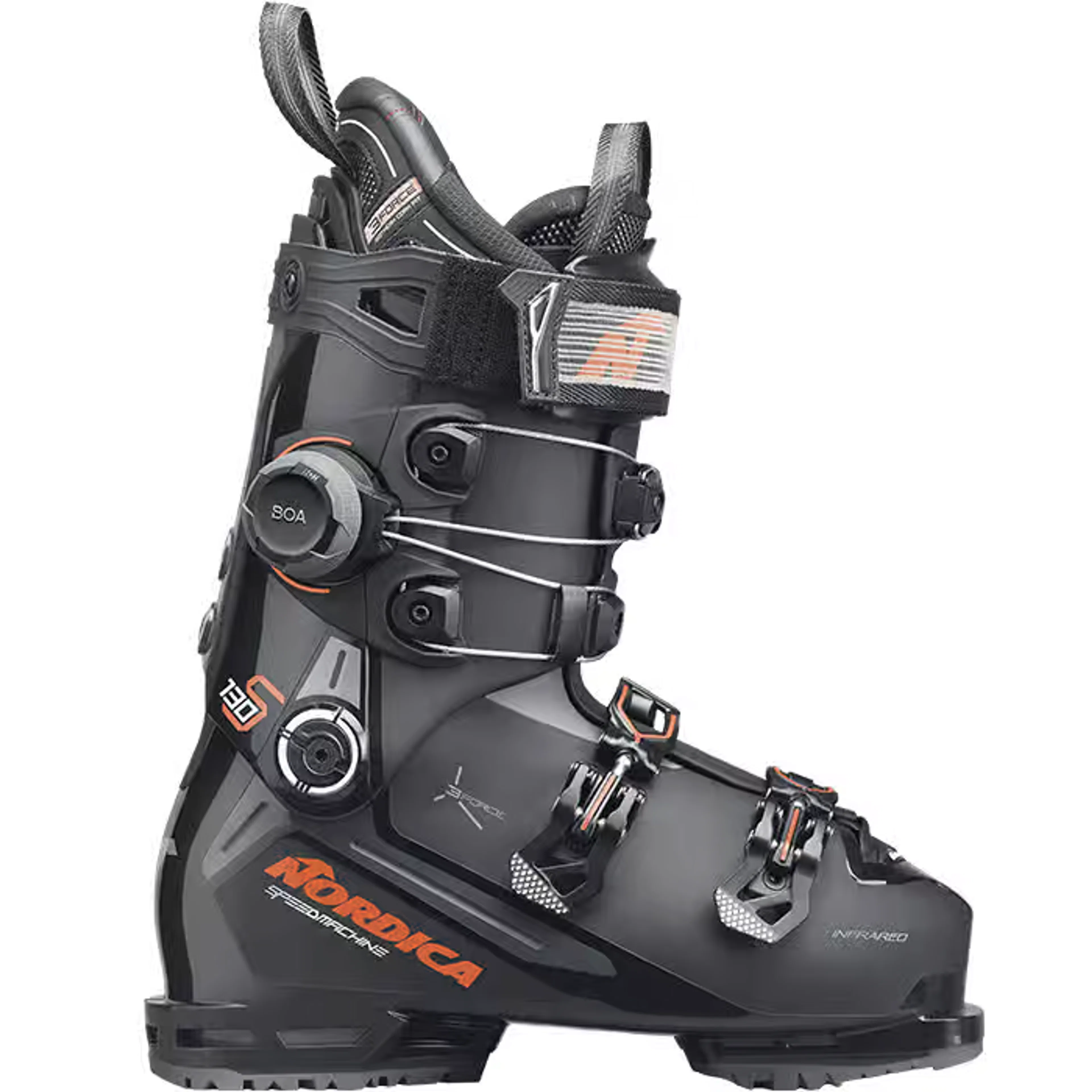 Горнолыжные ботинки Nordica Speedmachine 3 130 S BOA Cuff GW, чёрный, антрацит