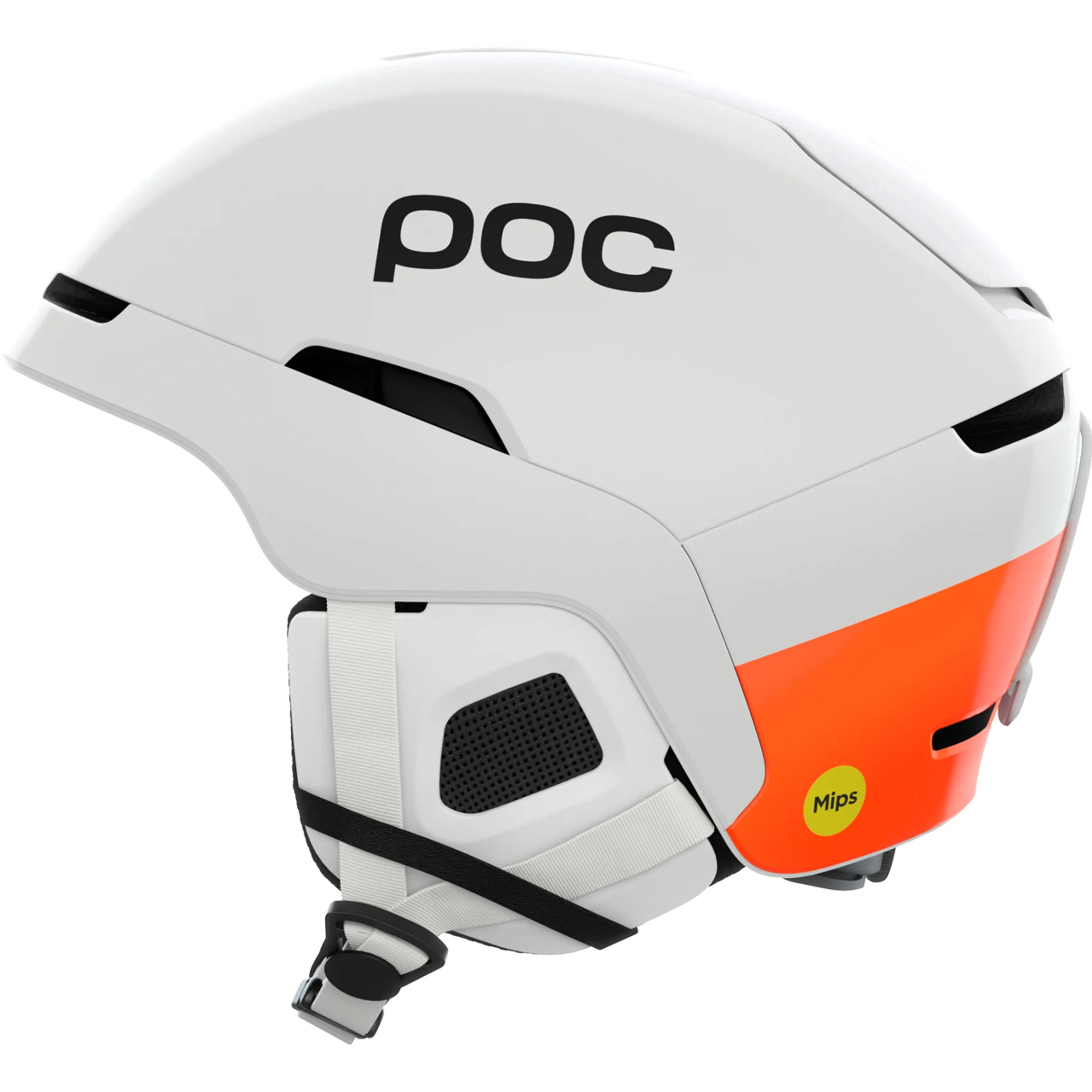 Шлем POC Obex Mips hydrogen fluorescent, белый, оранжевый