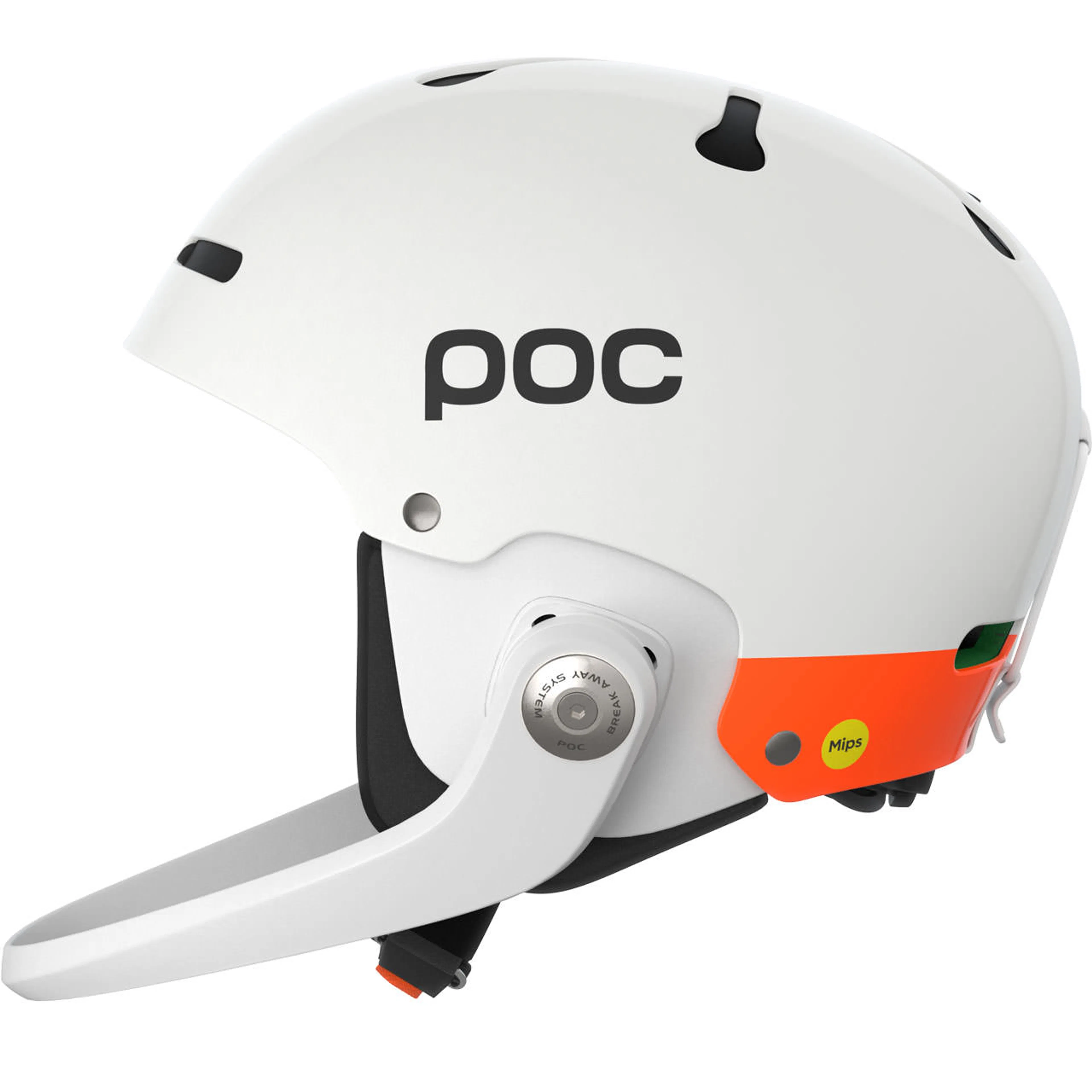 Шлем POC Artic SL Mips hydrogen fluorescent, белый, оранжевый