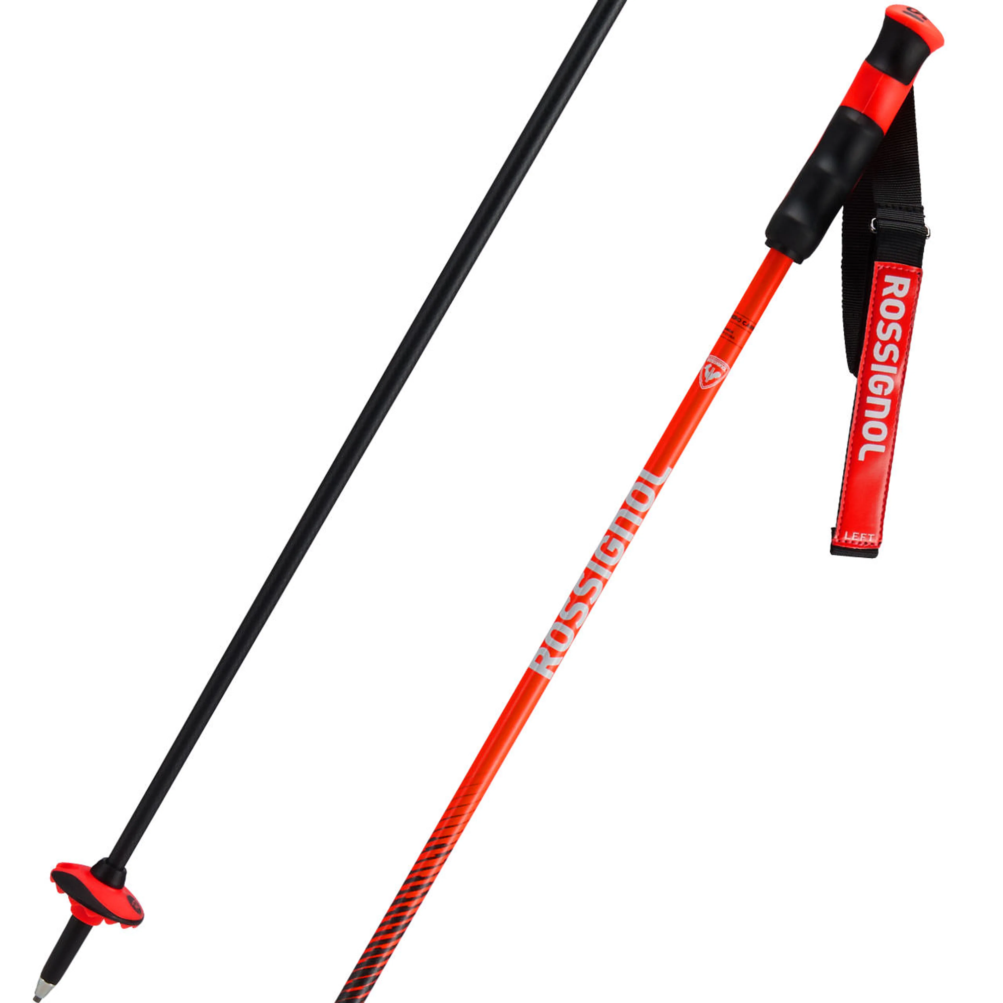 Лыжные палки Rossignol Hero Carbon, красный, чёрный