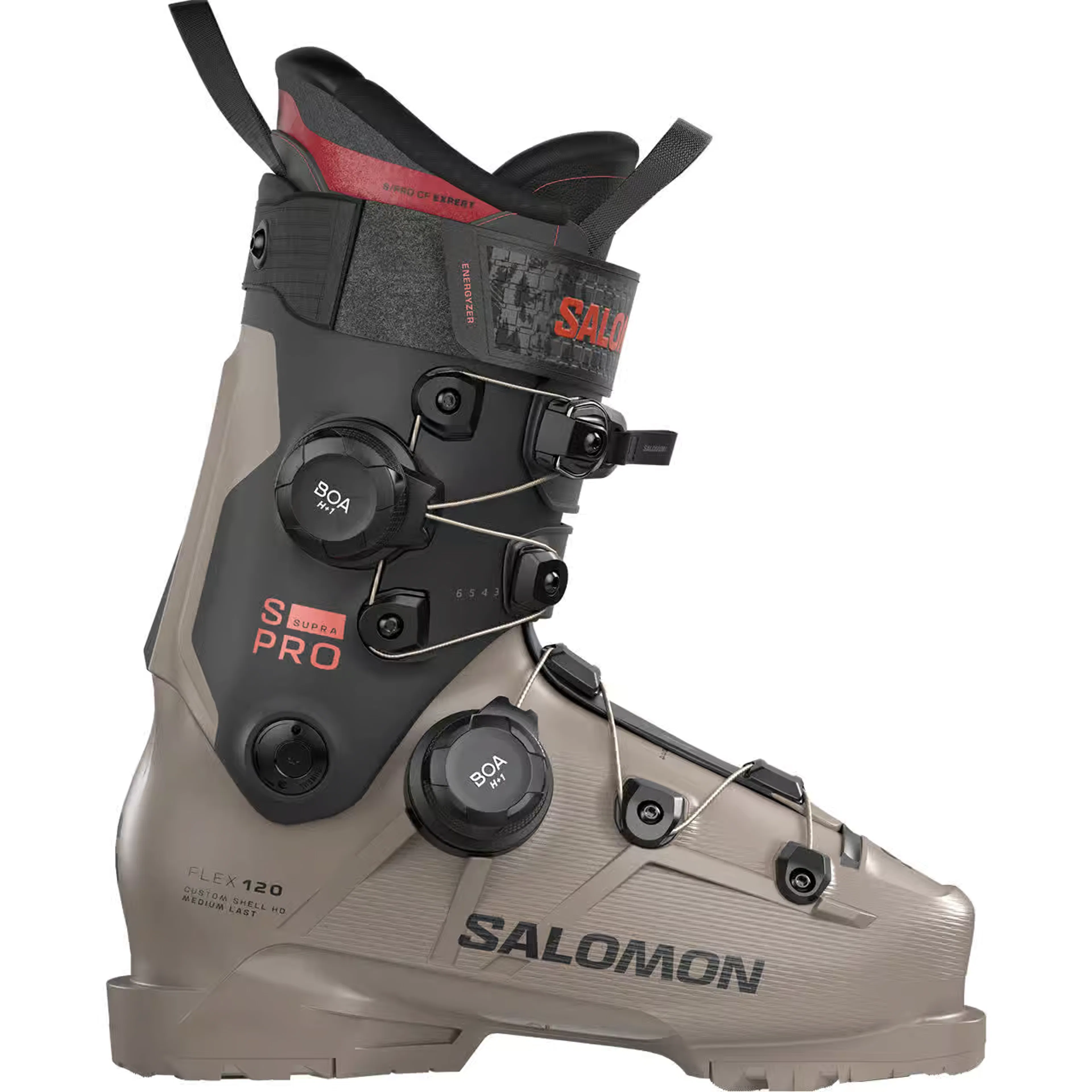 Горнолыжные ботинки Salomon S Pro Supra DUAL BOA 120 roasted cashew samba, чёрный
