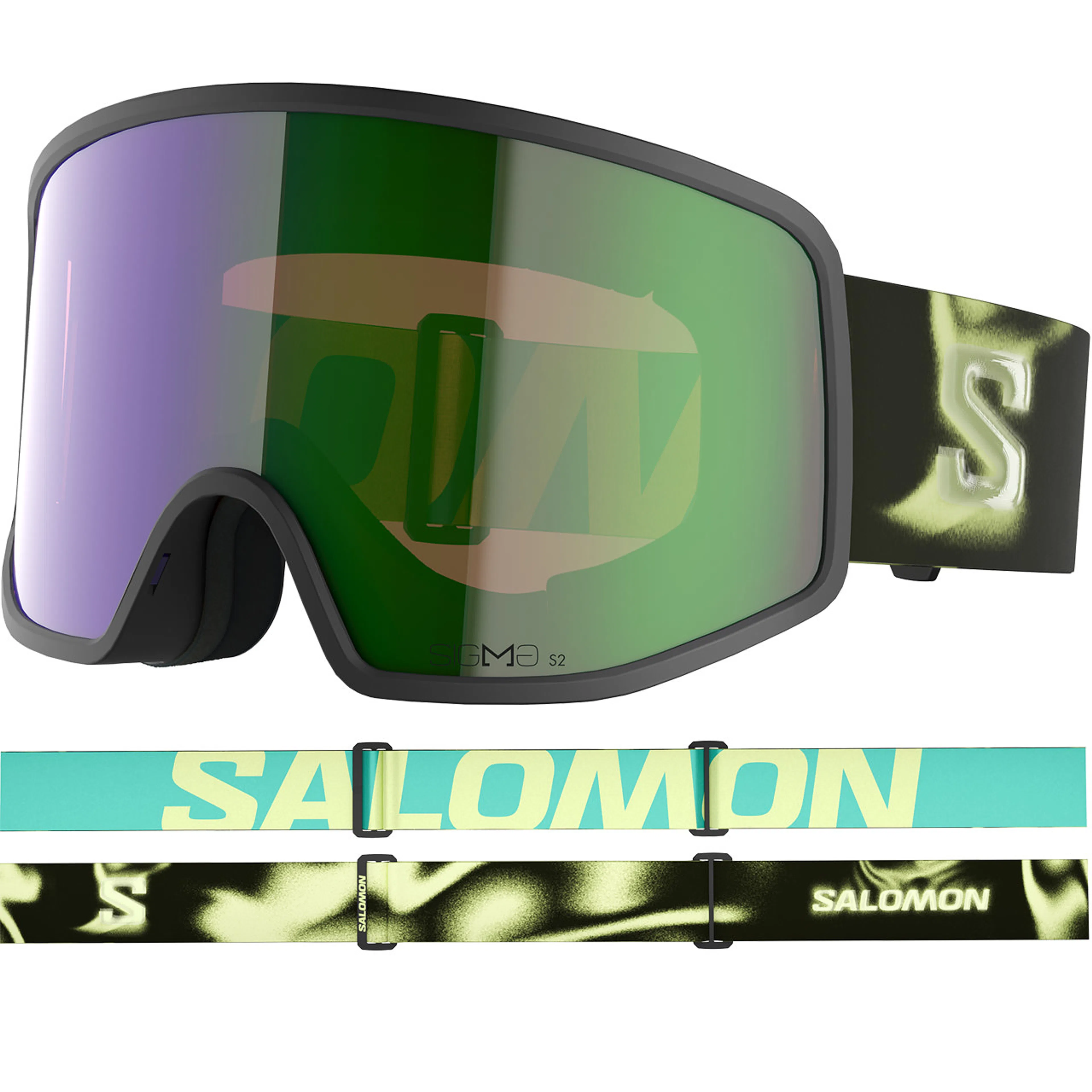 Маска Salomon Sentry Pro Sigma emerald, чёрный