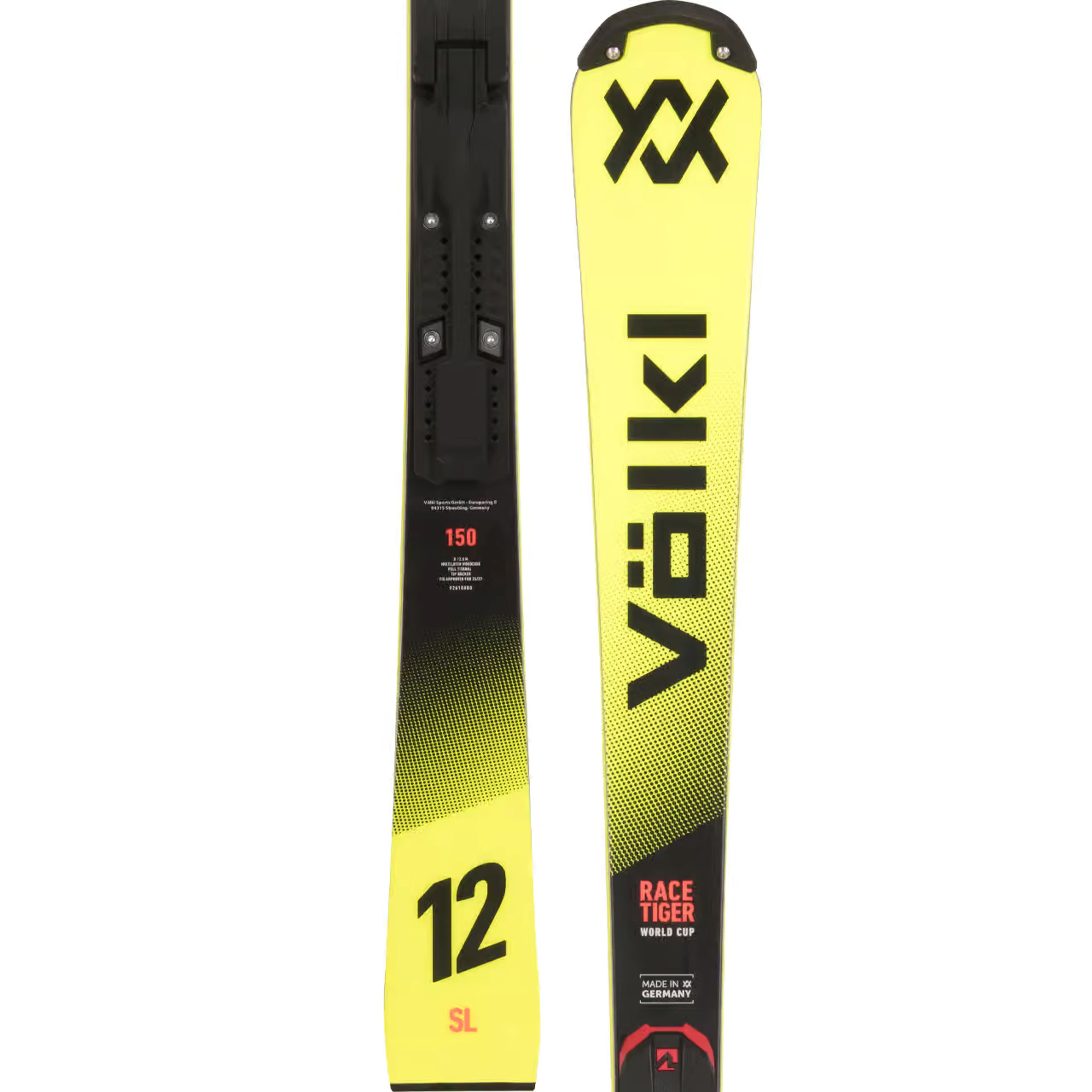 Горные лыжи Völkl Racetiger SL R Plate U14 U12 U10 U8, детские