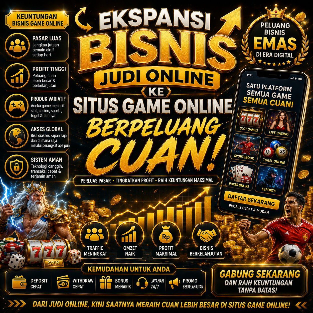 RAKYAT62 = Ekspansi Bisnis Judi Online Ke Situs Game Online Berpeluang Cuan
