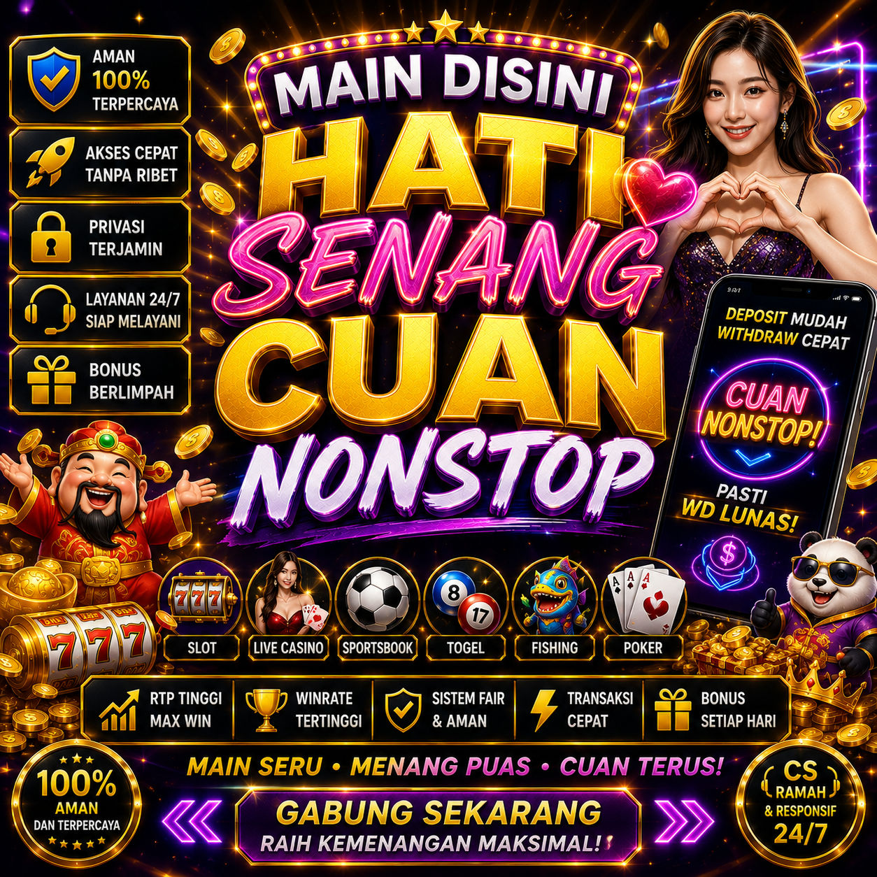 SONTOGEL / Sering Suntuk? Main Disini Hati Senang Cuan Nonstop