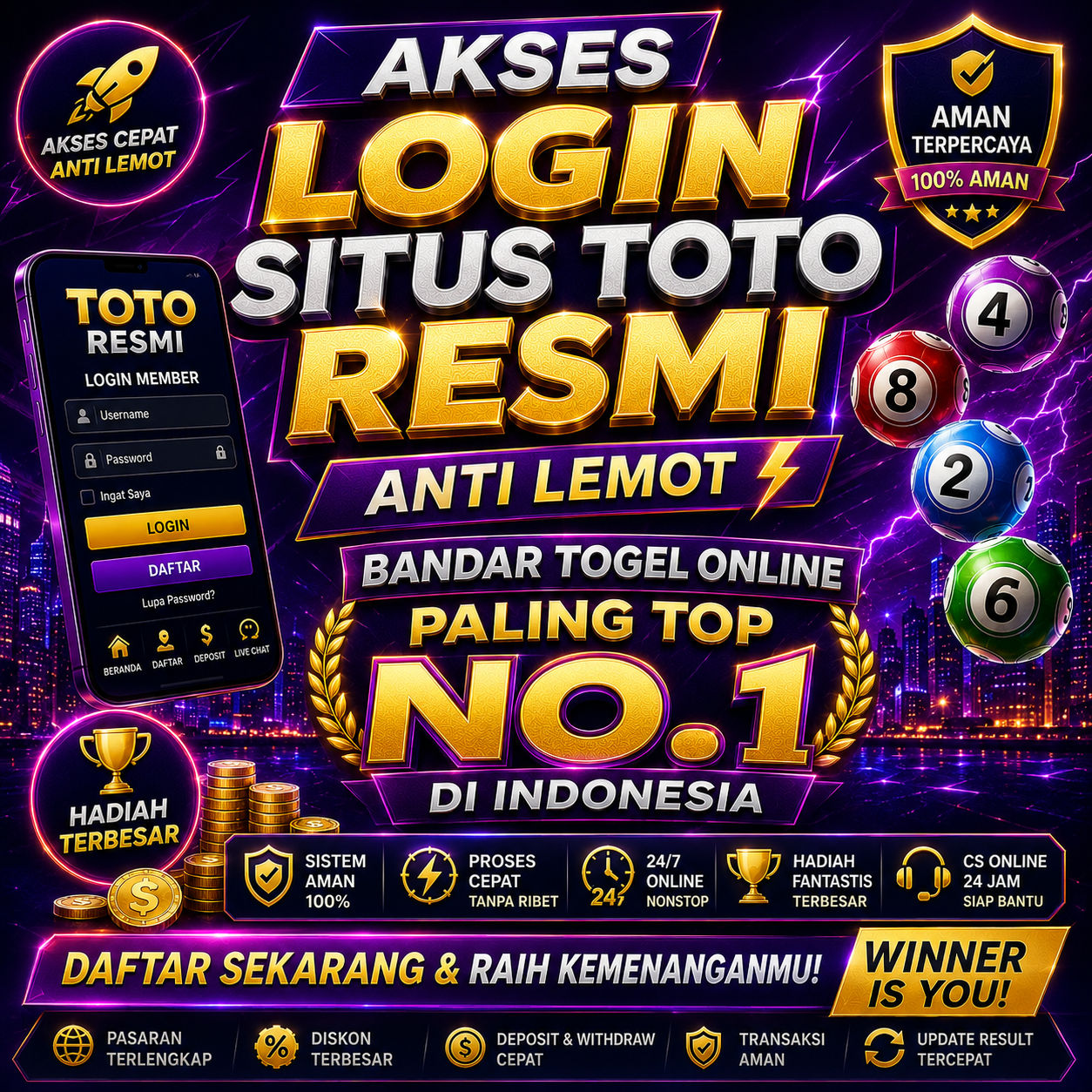 CITARU88 : Akses Login Situs Toto Resmi Anti Lemot & Bandar Togel Online Paling Top No.1 Di Indonesia image 1