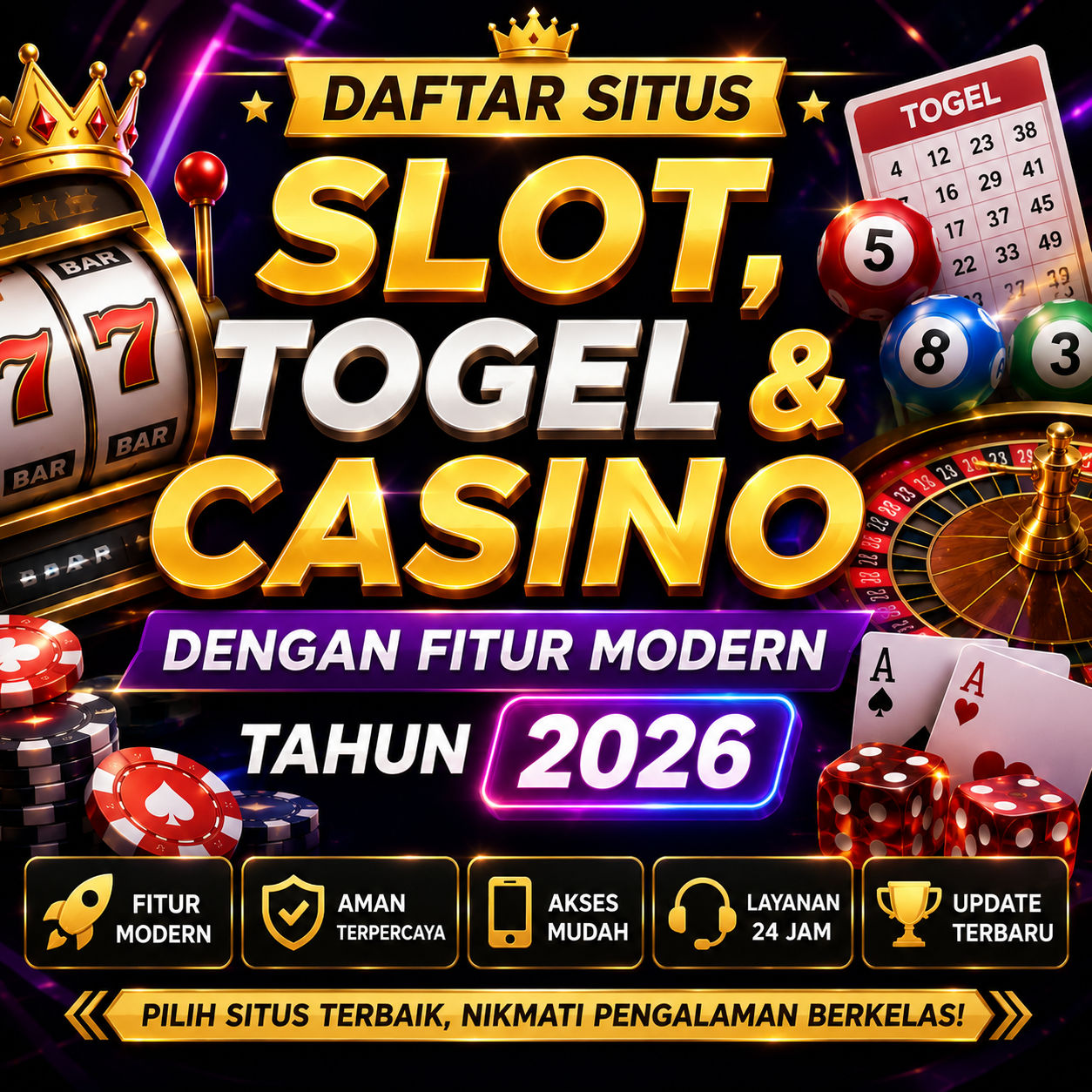 LUNAS33 Daftar Situs Slot, Togel & Casino dengan Fitur Modern Tahun 2026