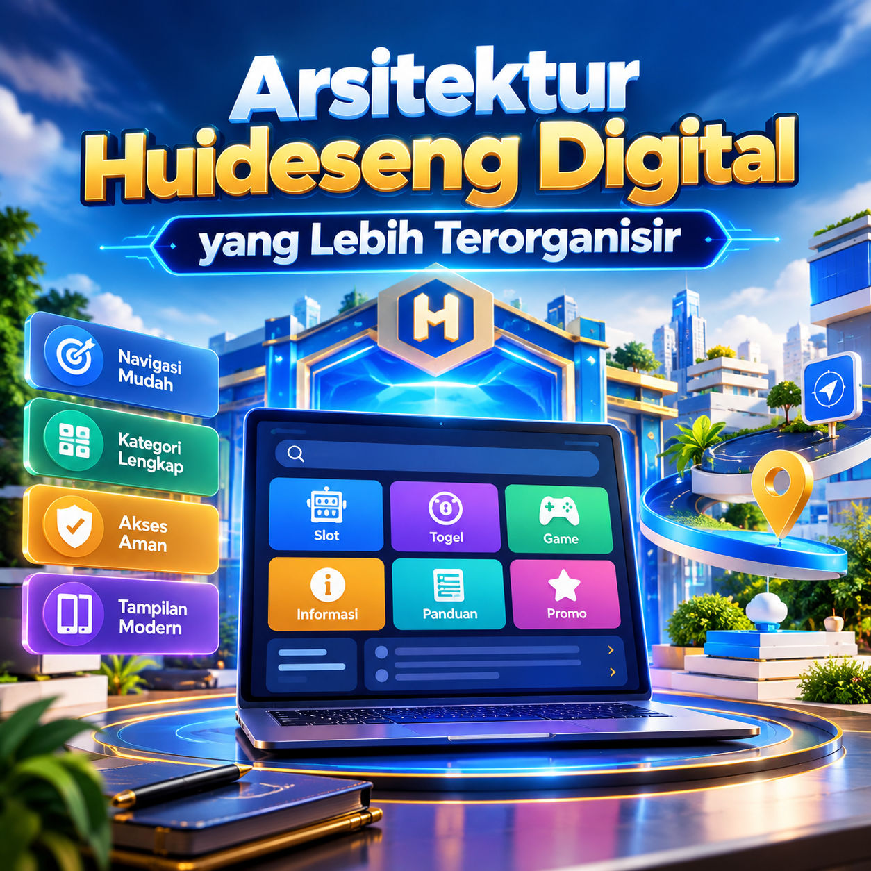 PULAUJUDI: Arsitektur Huideseng Digital PULAU JUDI yang Lebih Terorganisir