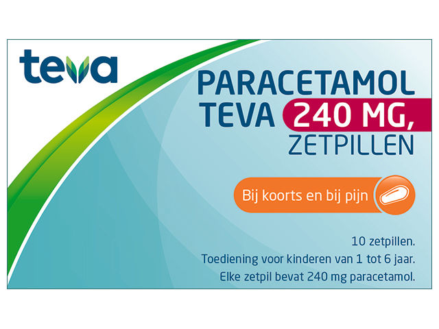 Teva Paracetamol | Zetpillen 240mg | 10 Stuks | eFarma Teva Paracetamol | Zetpillen 240Mg | 10 Stuks | Efarma