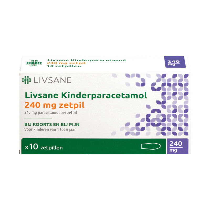 Livsane Kinderparacetamol Zetpil 240mg 10st Livsane Kinderparacetamol Zetpil 240Mg 10St