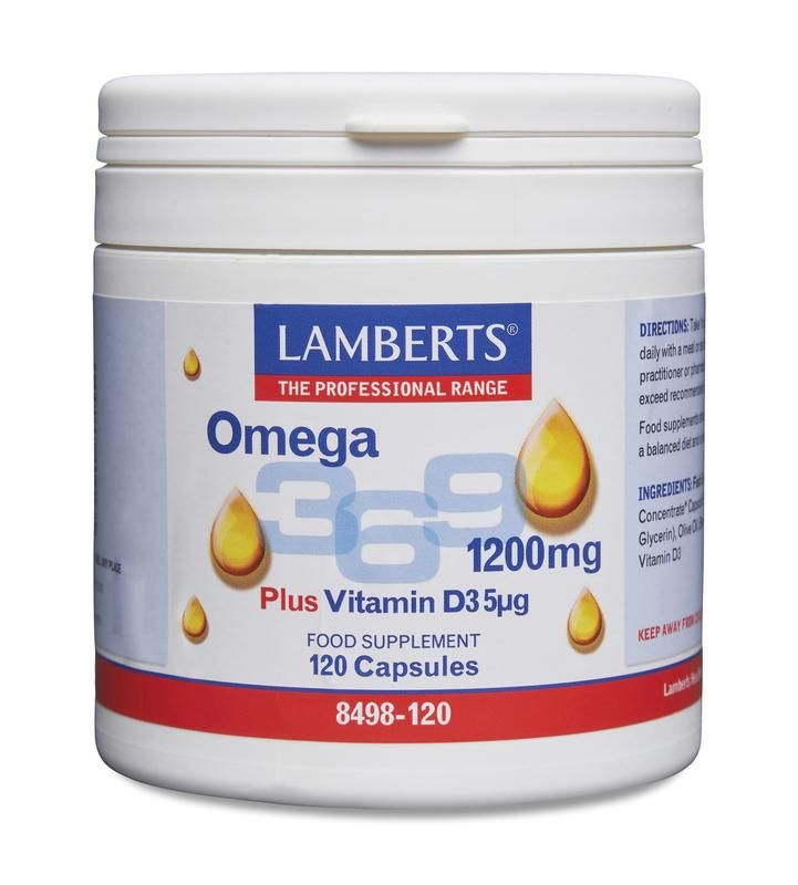 Omega 3-6-9 Lamberts 1200mg +vitamine D3 Caps 5mcg