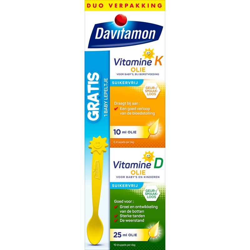 paling hoofdstuk Aap Davitamon Baby Vitamine D 25ml + Vitamine K 10ml Olie