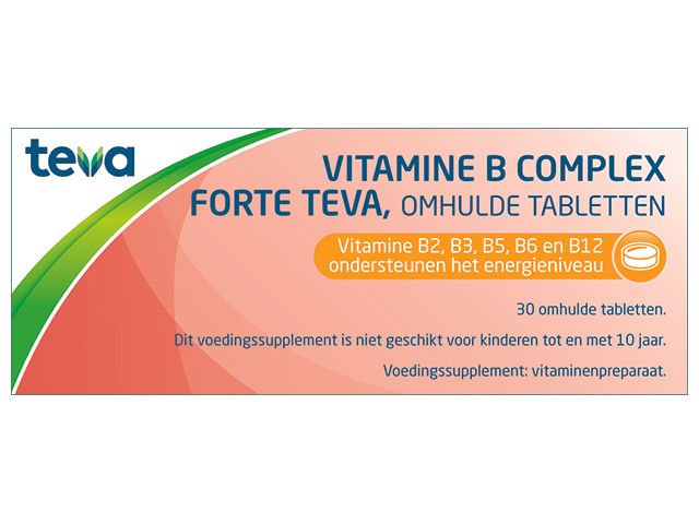 Lastig Opknappen in de buurt Vitamine B Complex Forte Tablet Teva