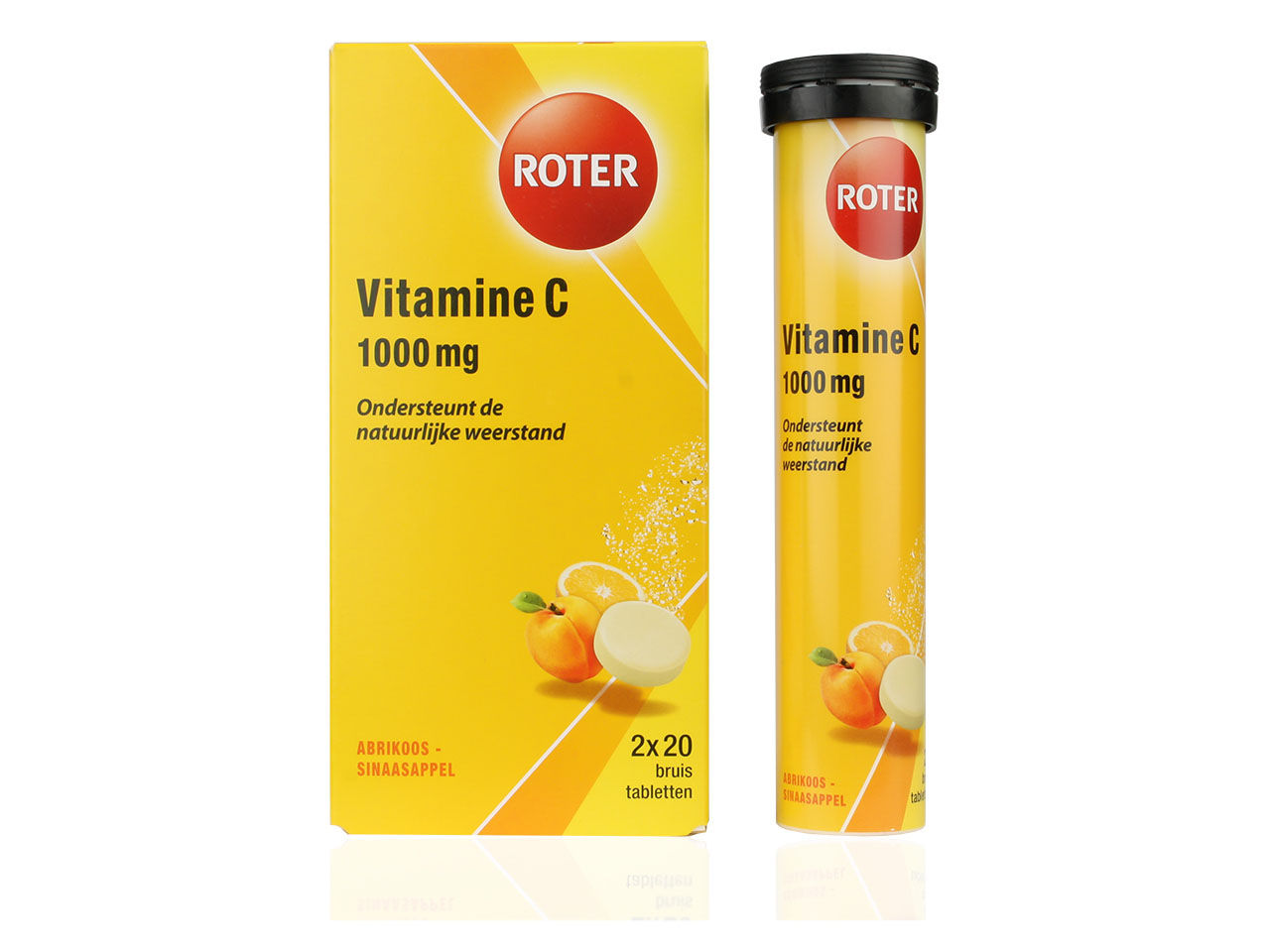 Lichaam nietig Schadelijk Roter Vitamine C Bruistablet 1000mg Duopack