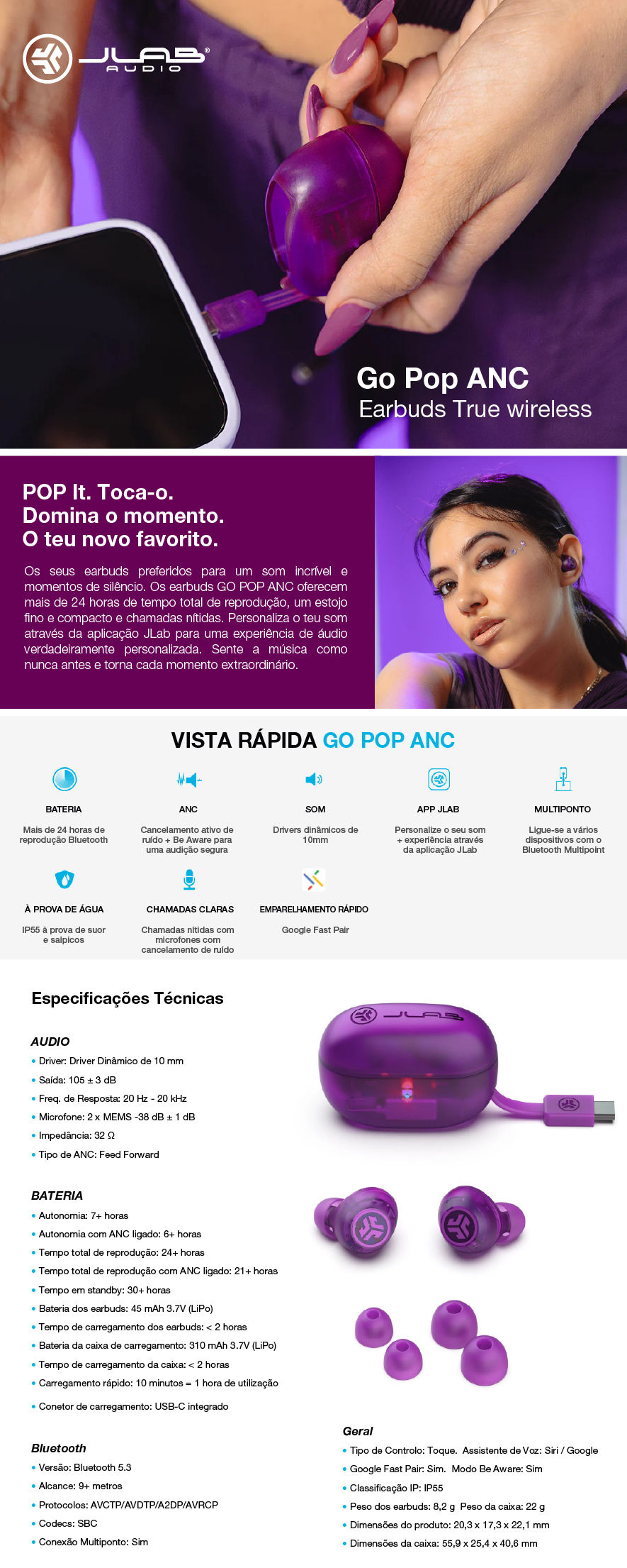 LP Pop ANC Transp Purple