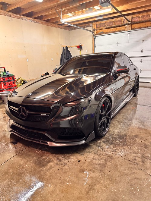 Mercedes-AMG C63S window tint and exterior detailing