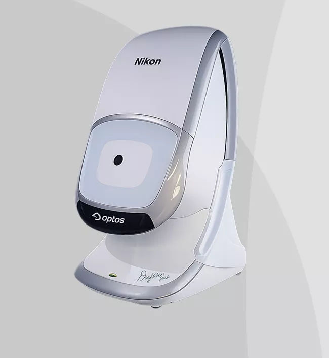 Optomap ultra-widefield retinal imaging technology at Clear Perspective EyeCare in Albuquerque