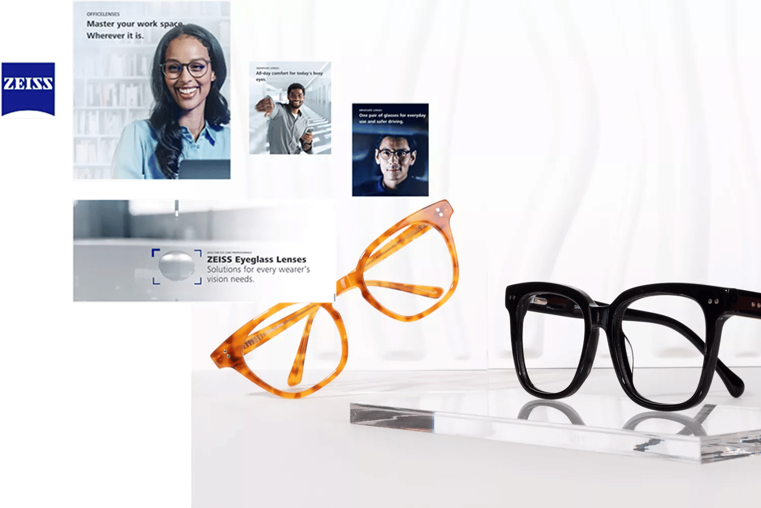 ZEISS precision measurements and lens technology for customized eyeglasses