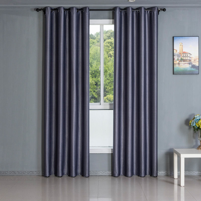 Solid color velvet embossed curtains