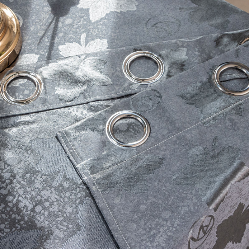 Leaf Pattern Jacquard Curtains with Lustrous Threads | Wholesale Curtain Fabric - Thumbnail 3